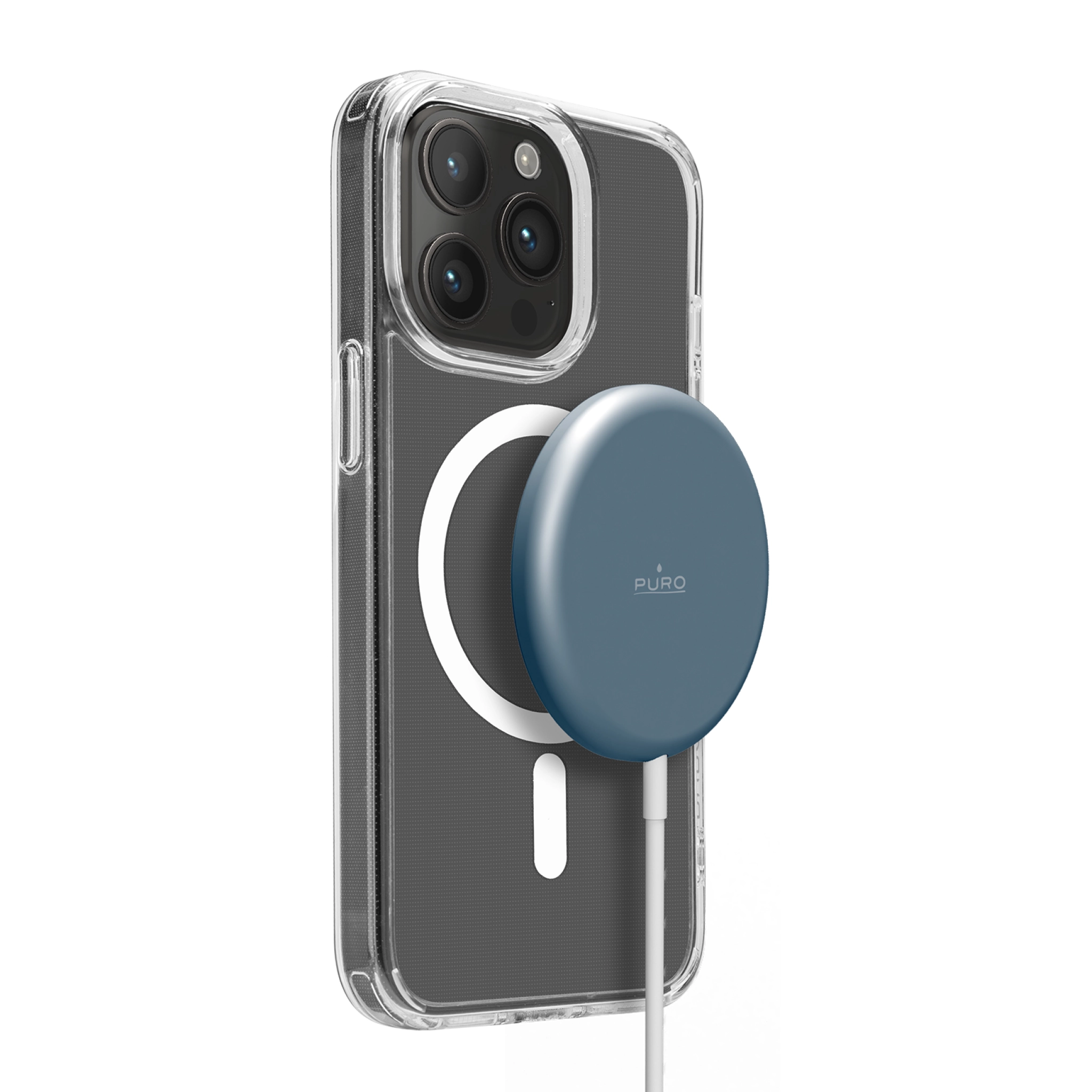 PURO magnetisk lader USB-C MagSafe. Blå