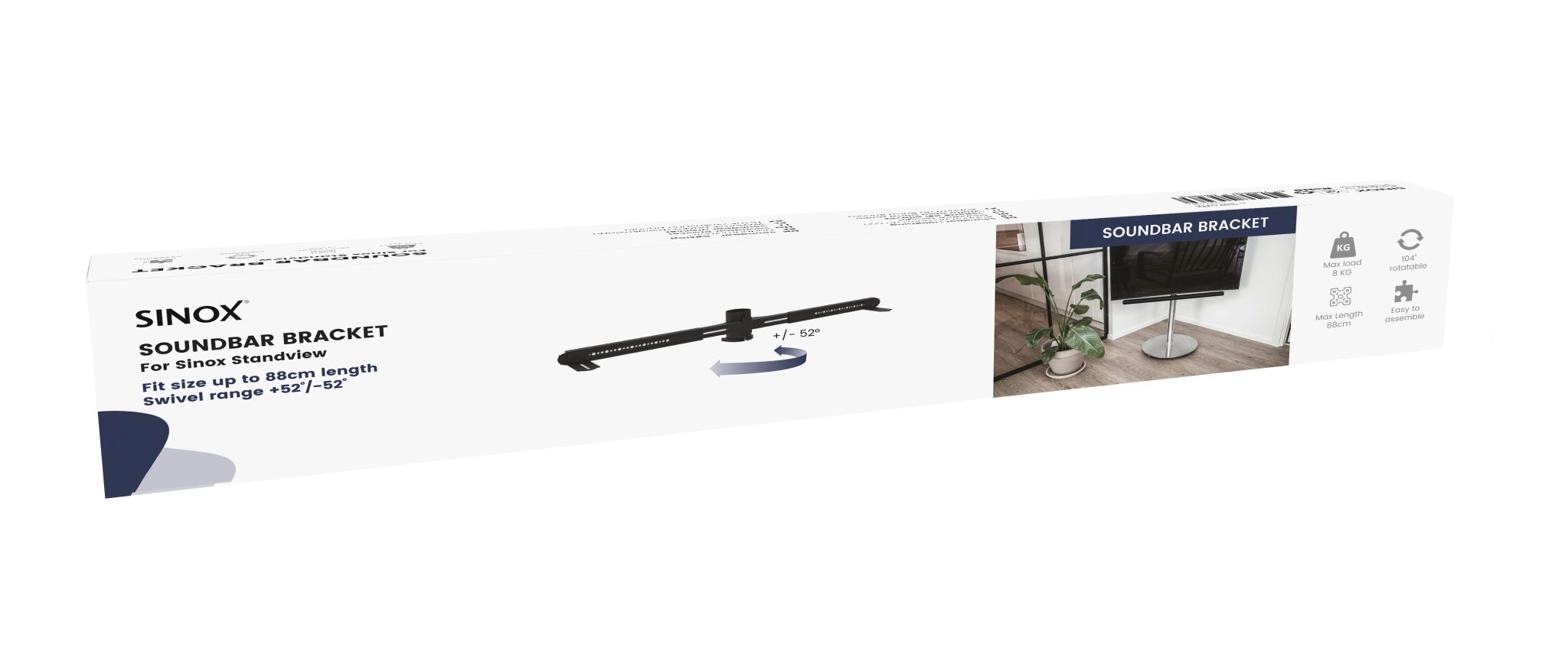 Sinox Soundbar Bracket for Sinox StandView. Svart