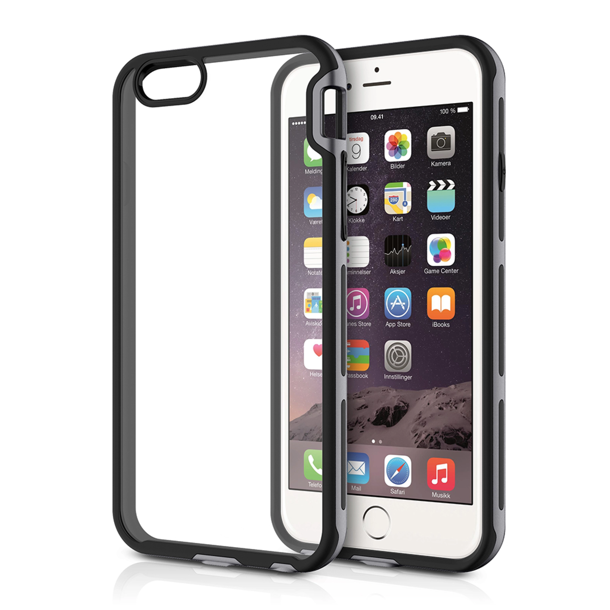 ITSKINS HYBRID EDGE cover for iPhone 6s Plus / 6 Plus®. Space grey