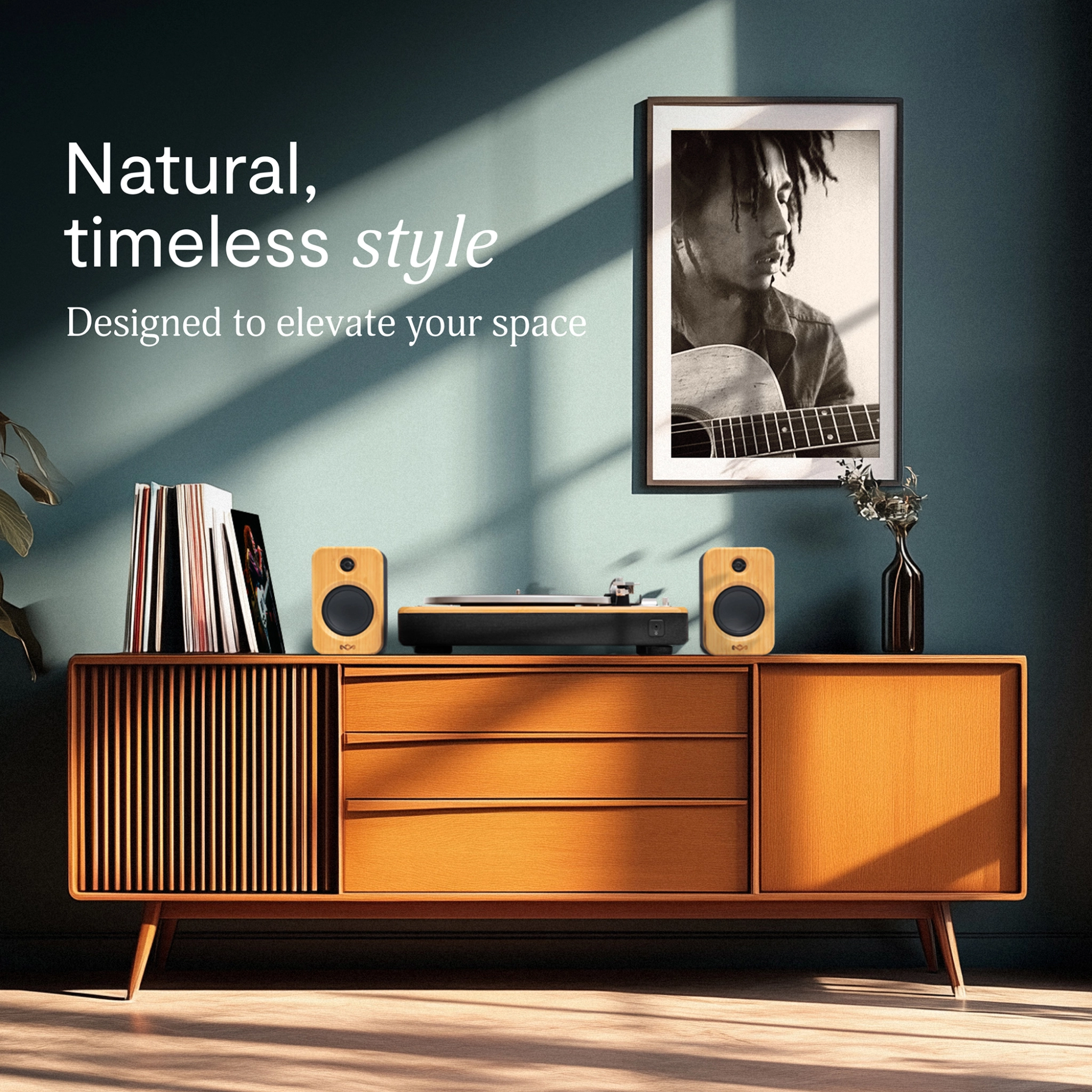 Marley Stir It Up Wireless 2 platespiller. Svart