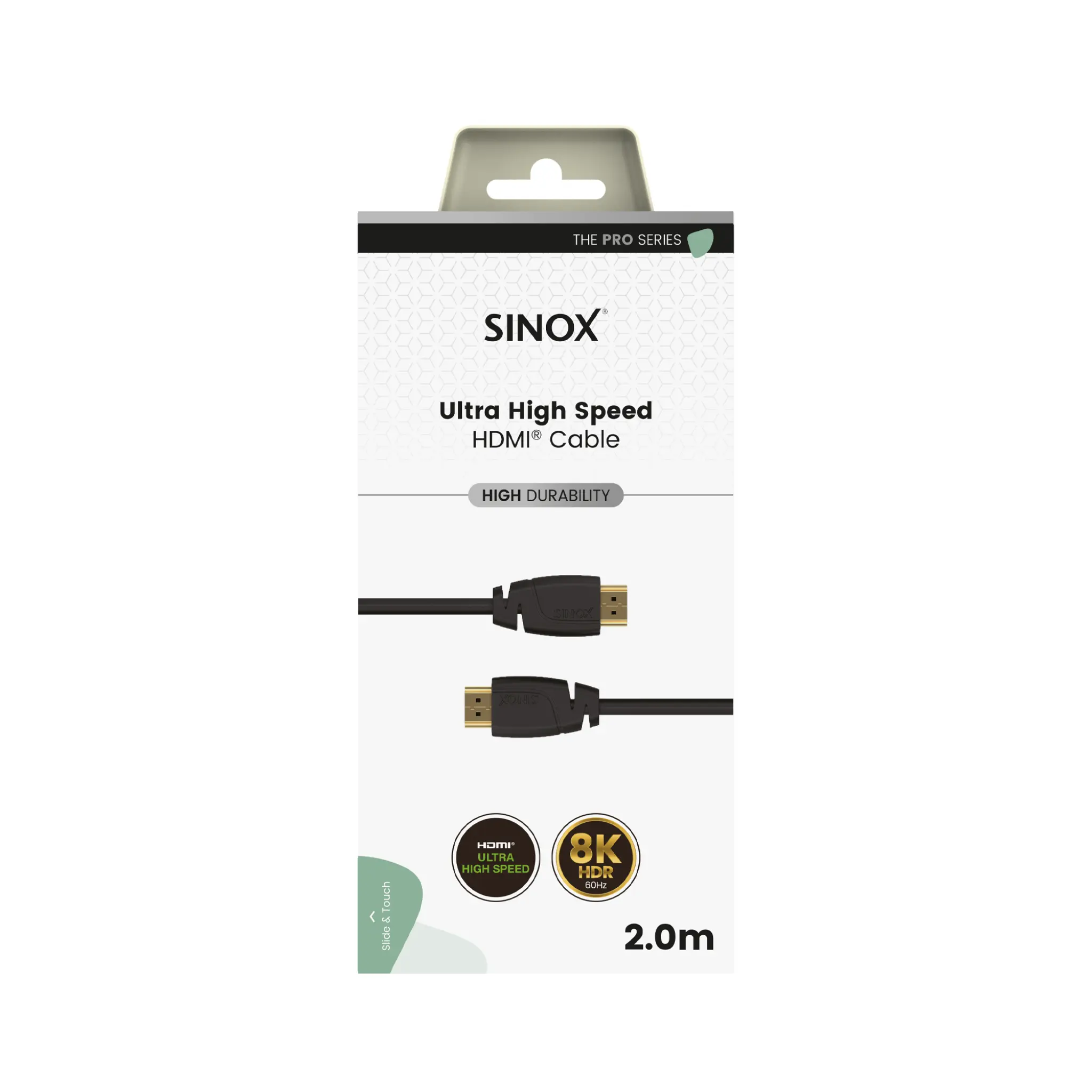 Sinox PRO HDMI™ Cable 8K60HZ+E. 2m. Black