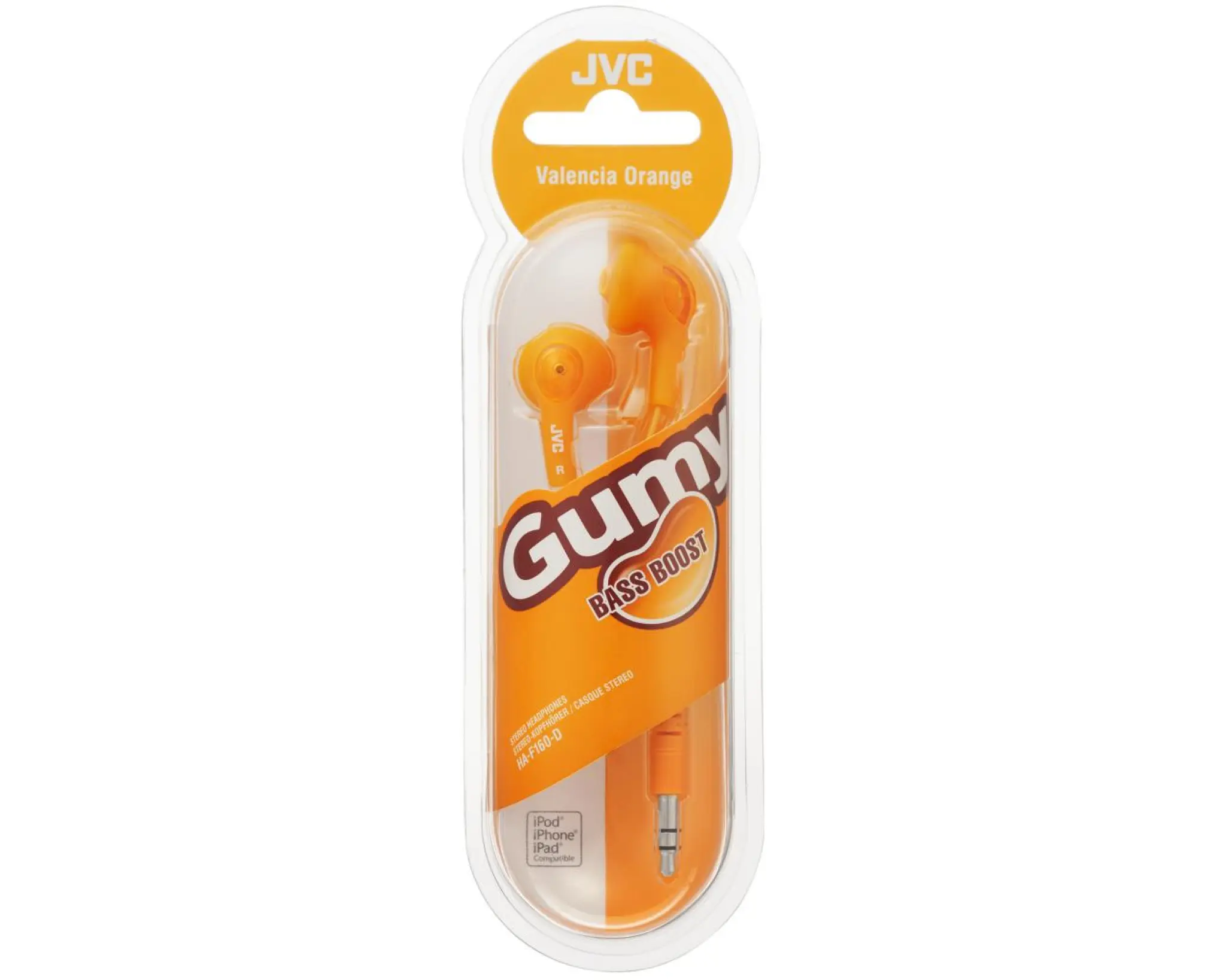 JVC In Ear Gumy Headphones. Orange