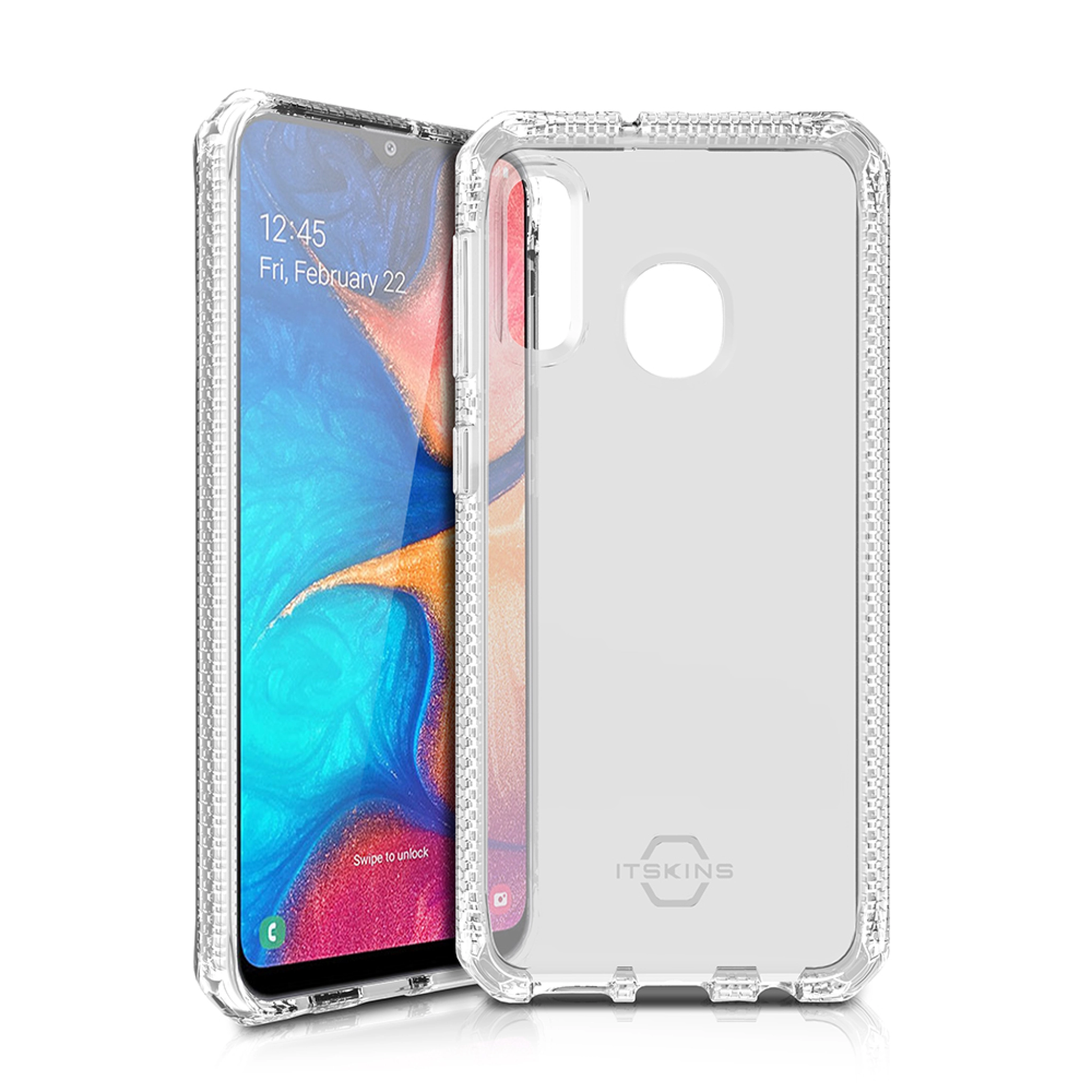 ITSKINS SPECTRUM CLEAR cover for Samsung Galaxy A20e®. Transparent