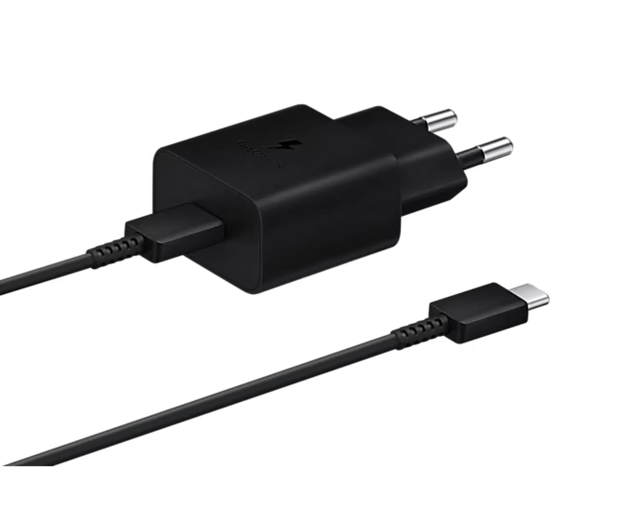Samsung 240 V USB-C-lader. 1 m USB-C-kabel. Svart