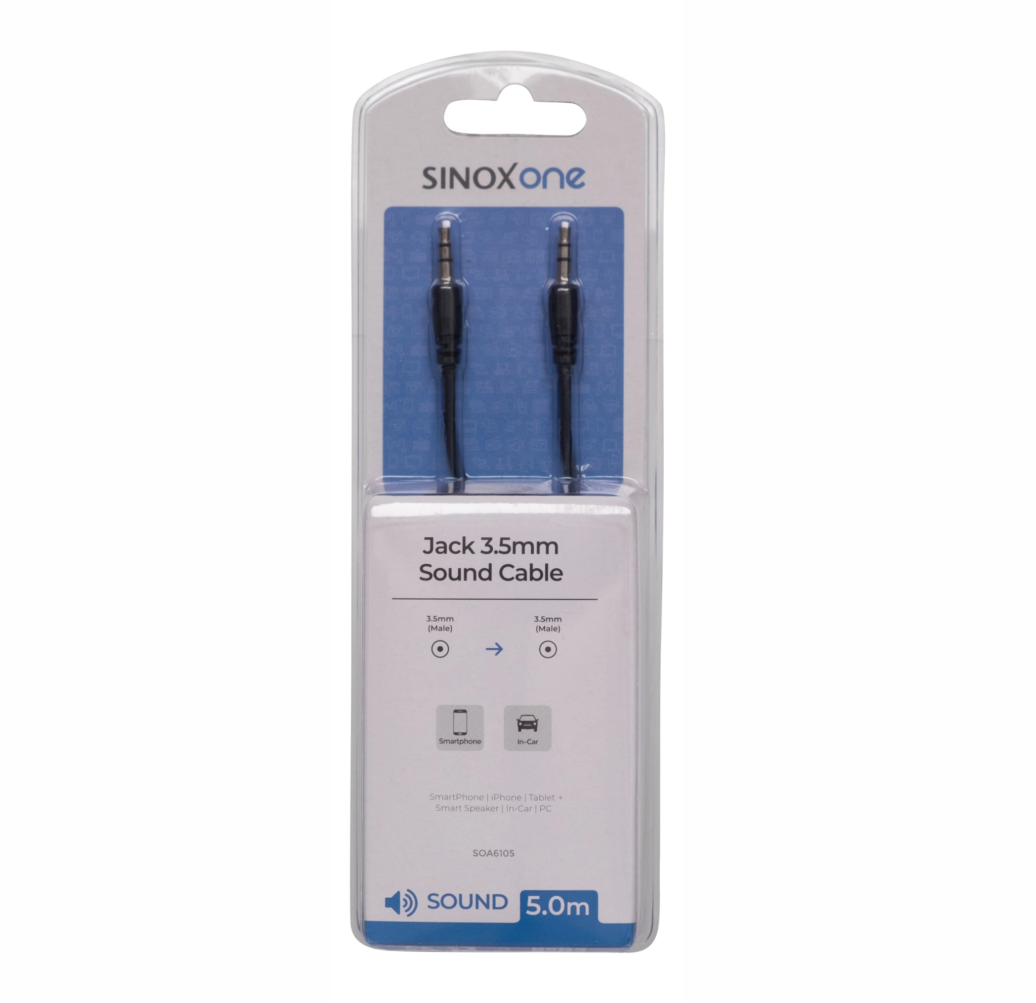 Sinox One Mini Jack Cable. 5m. Black