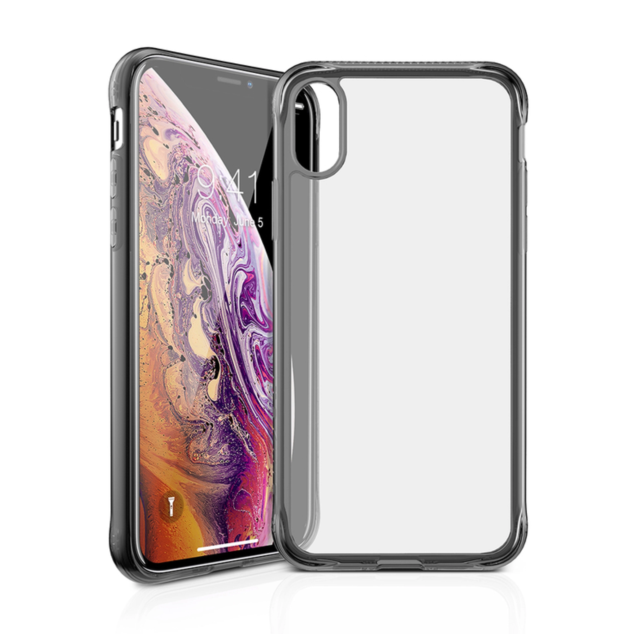ITSKINS NANO ICE cover for iPhone XS / X®. Black and transparent