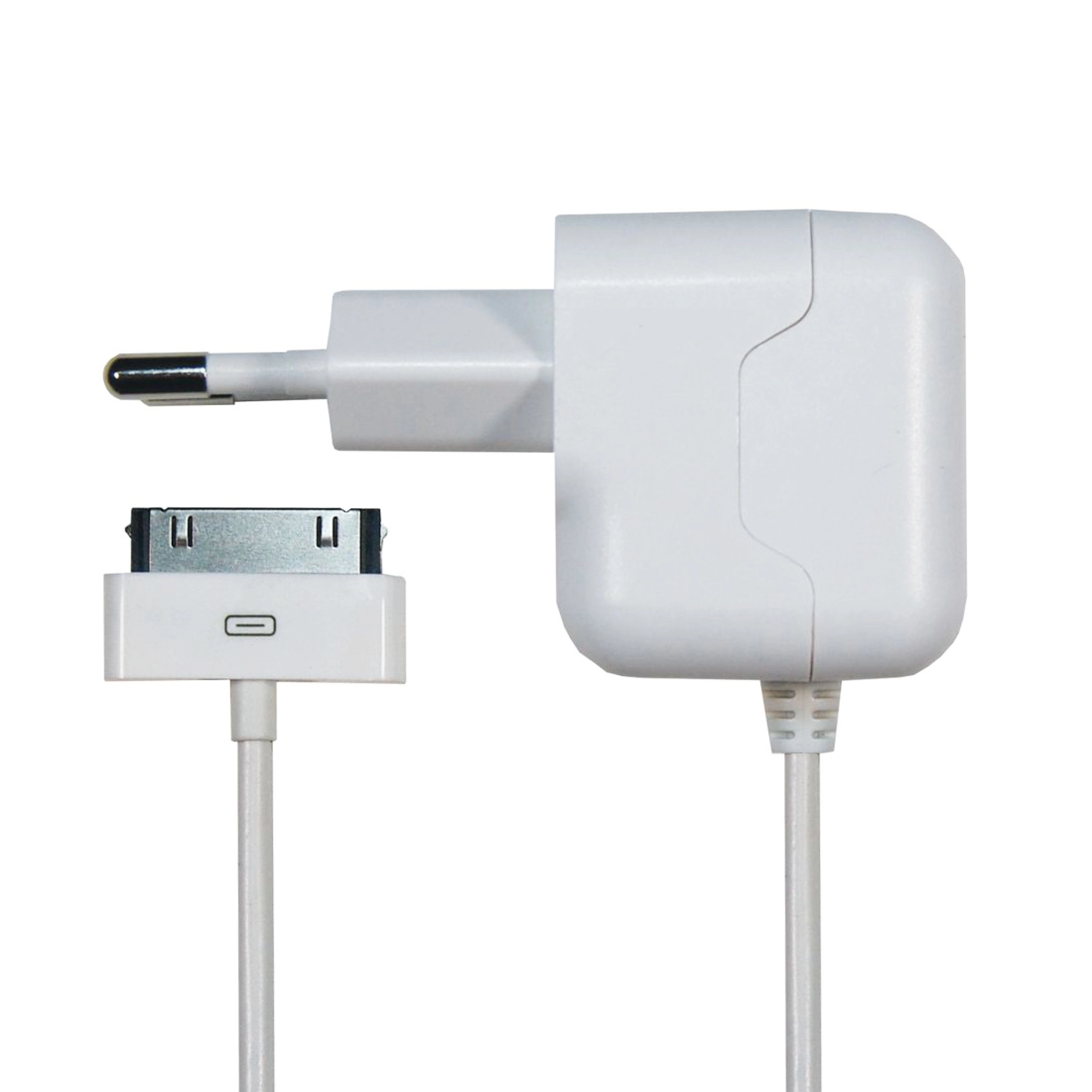 Sinox 230V Apple™ 30-pinners lader m/MFI-brikke. 1m. Hvit