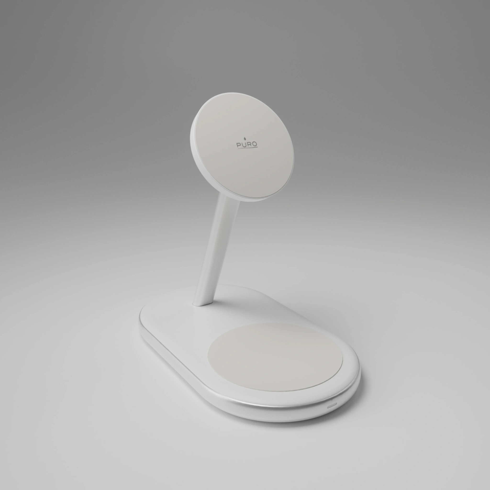 PURO 2-i-1 ladestasjon med Qi2-teknologi