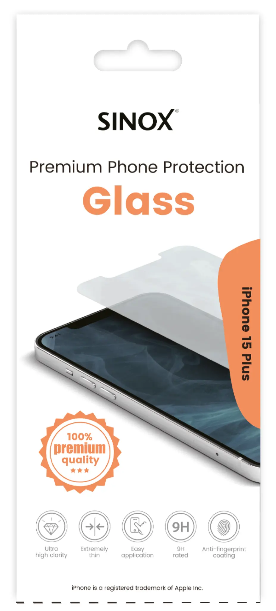 Sinox Protection Glass iPhone 16 Plus/15 Plus®