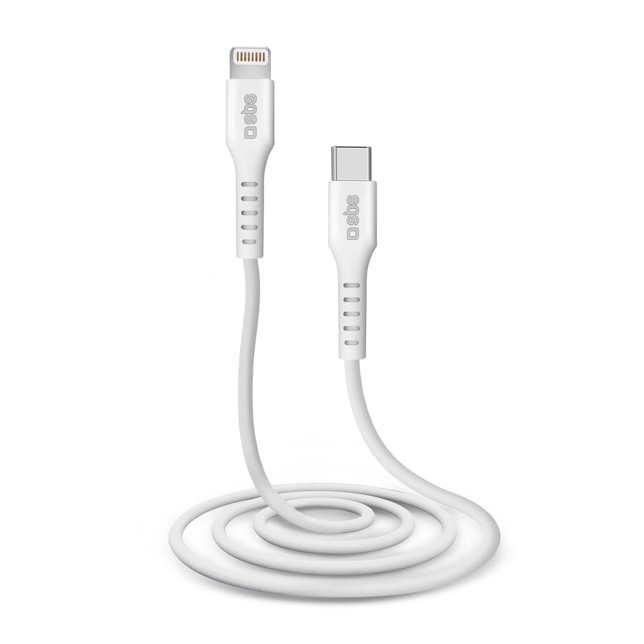 SBS USB C to Lightning cable. 1m. White