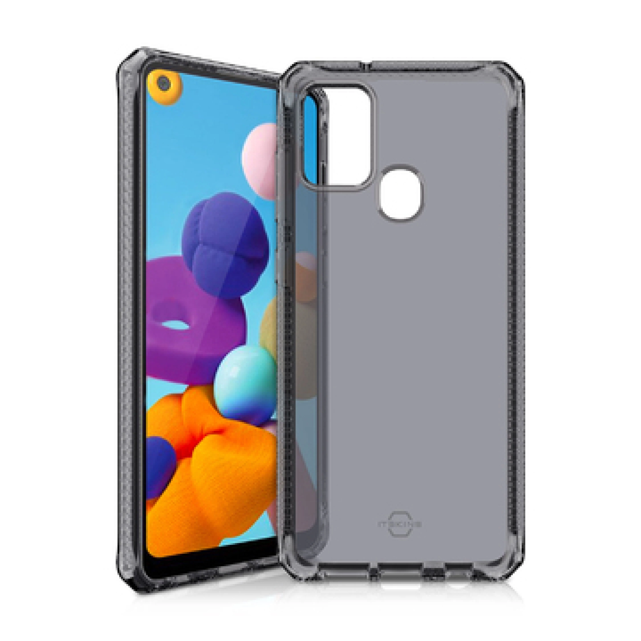 ITSKINS SPECTRUM CLEAR cover for Samsung Galaxy A21s®. Smoke