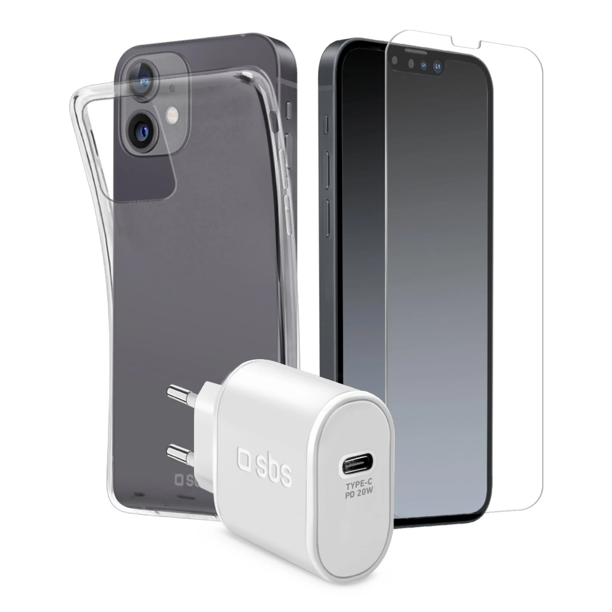 SBS Charger, Cover and Screen Kit for iPhone 14 / 13®