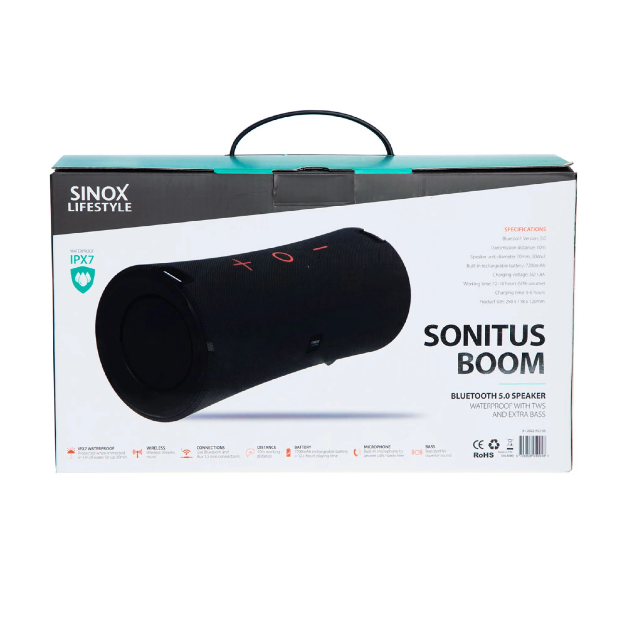 Sinox Sonitus Boom Speaker. Black