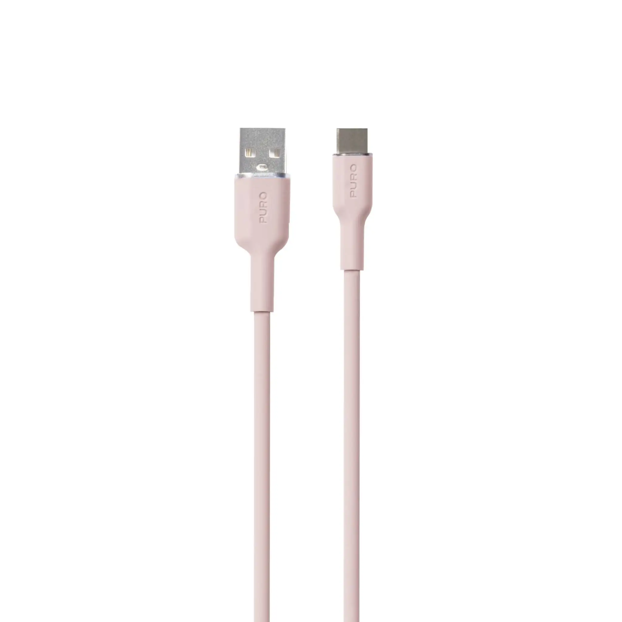 PURO Lade- og synkroniseringskabel SOFT fra USB-A til USB-C 1,5 m