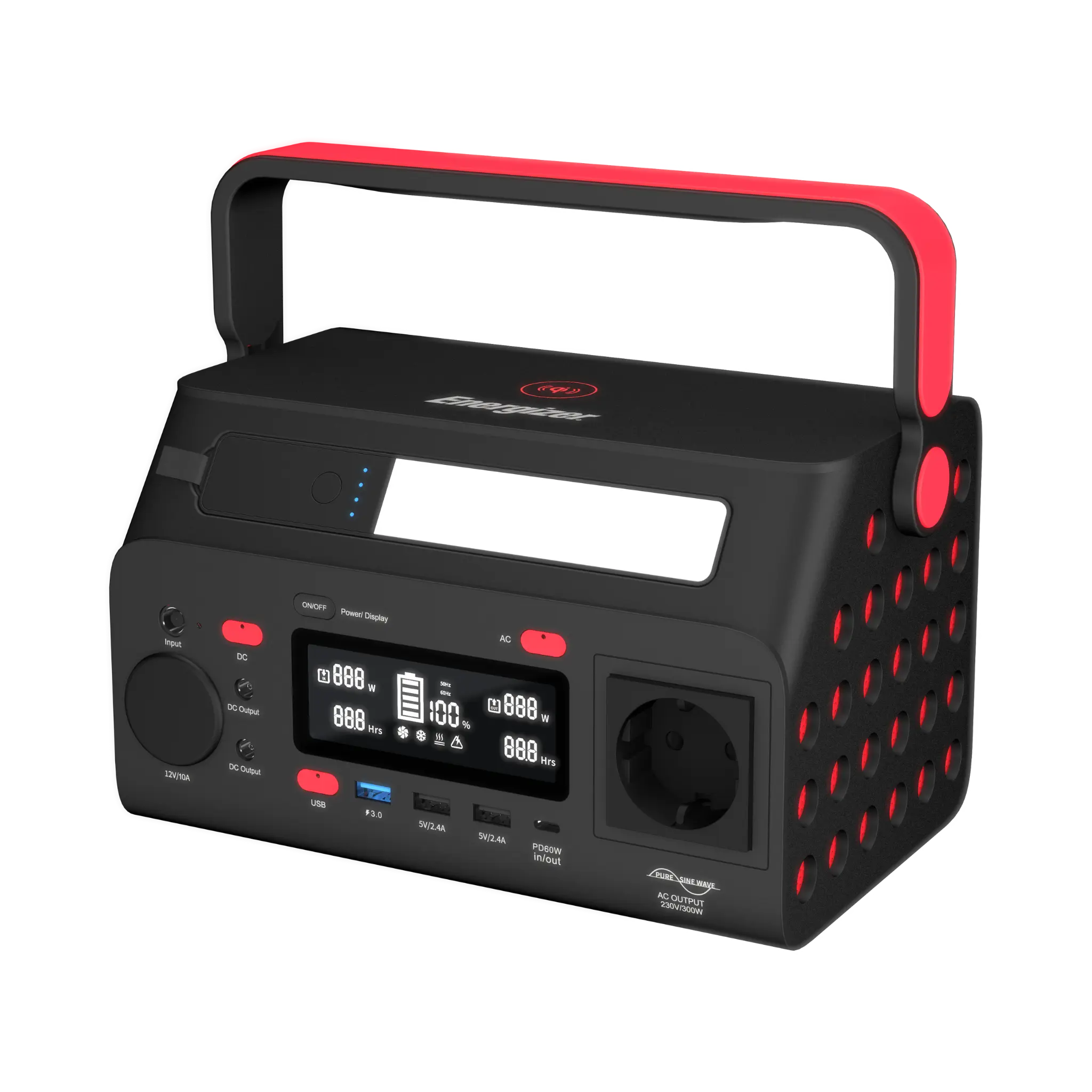 Energizer bærbar kraftstasjon med 60 W PD. Svart