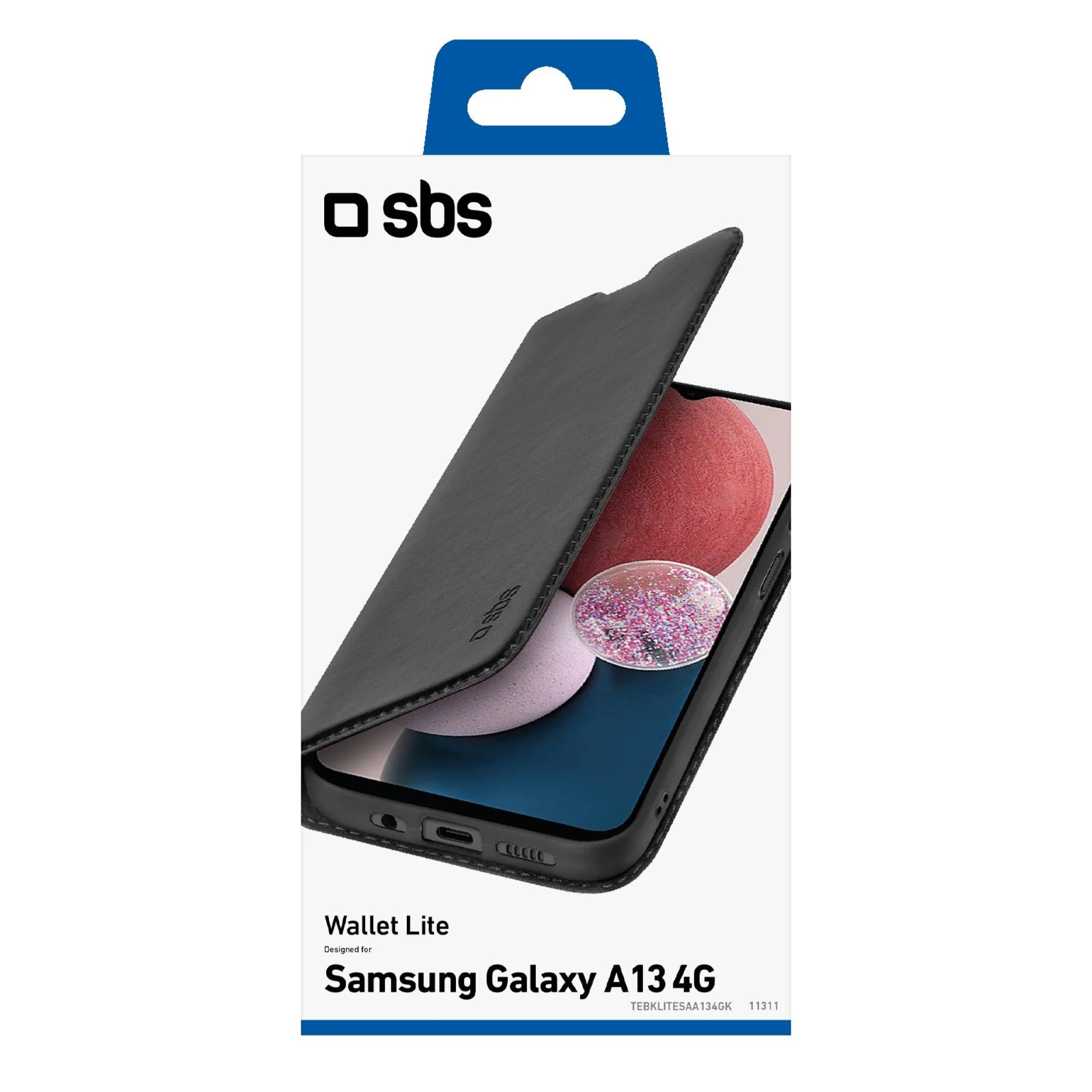 SBS Book Wallet Lite Case for Samsung Galaxy A13 4G®. Black