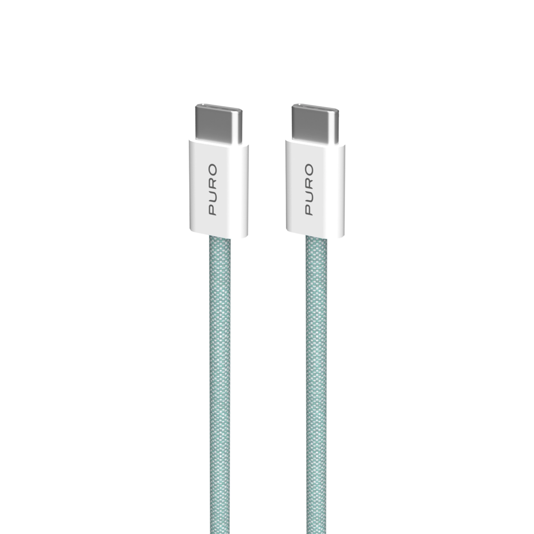 PURO Fabrik 2.0 60W USB-C til USB-C lade- og synkroniseringskabel 1,5 m