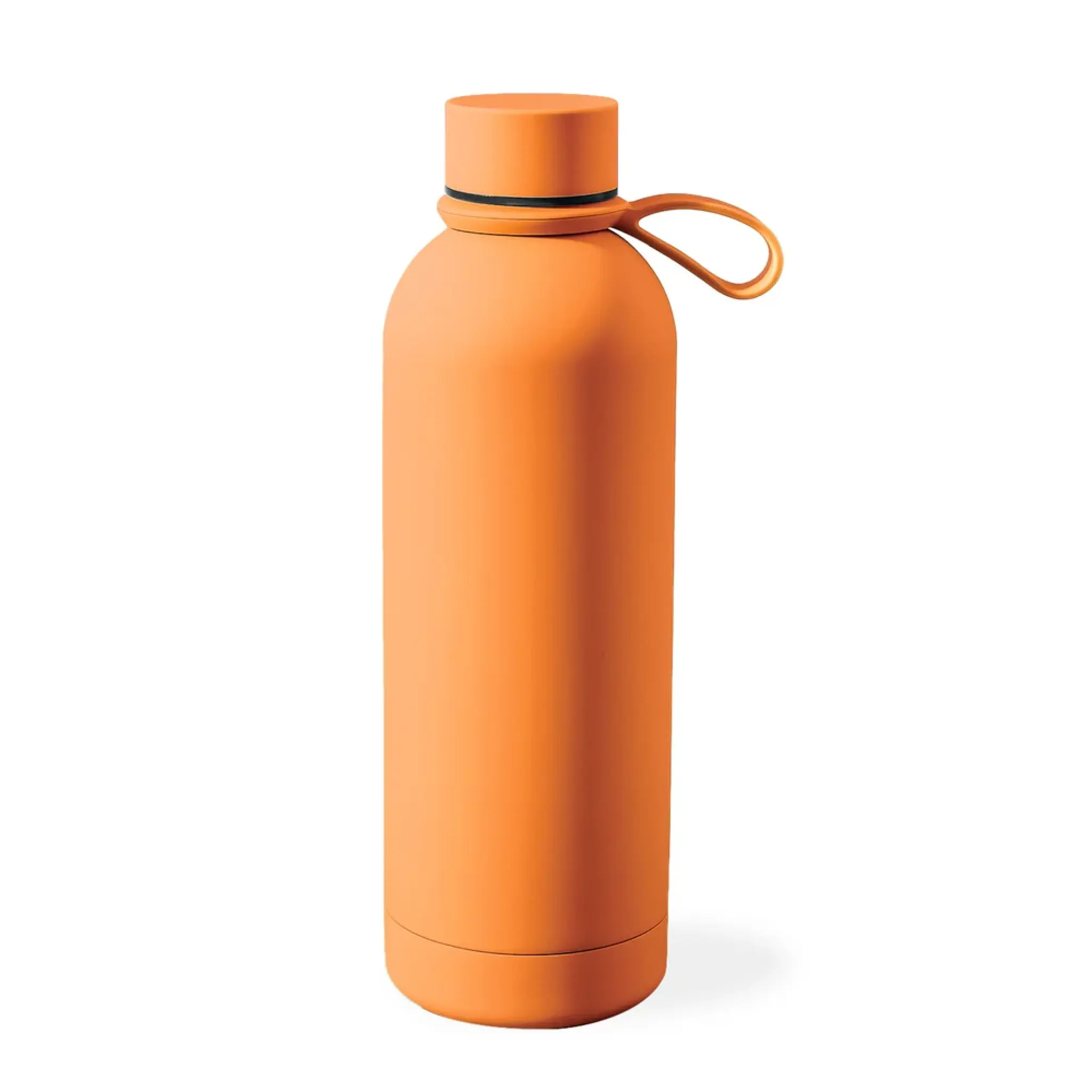 Puro «Hydro 7» lufttett, isolert vannflaske, 750 ml, rustfritt stål, myk overflate. Oransje
