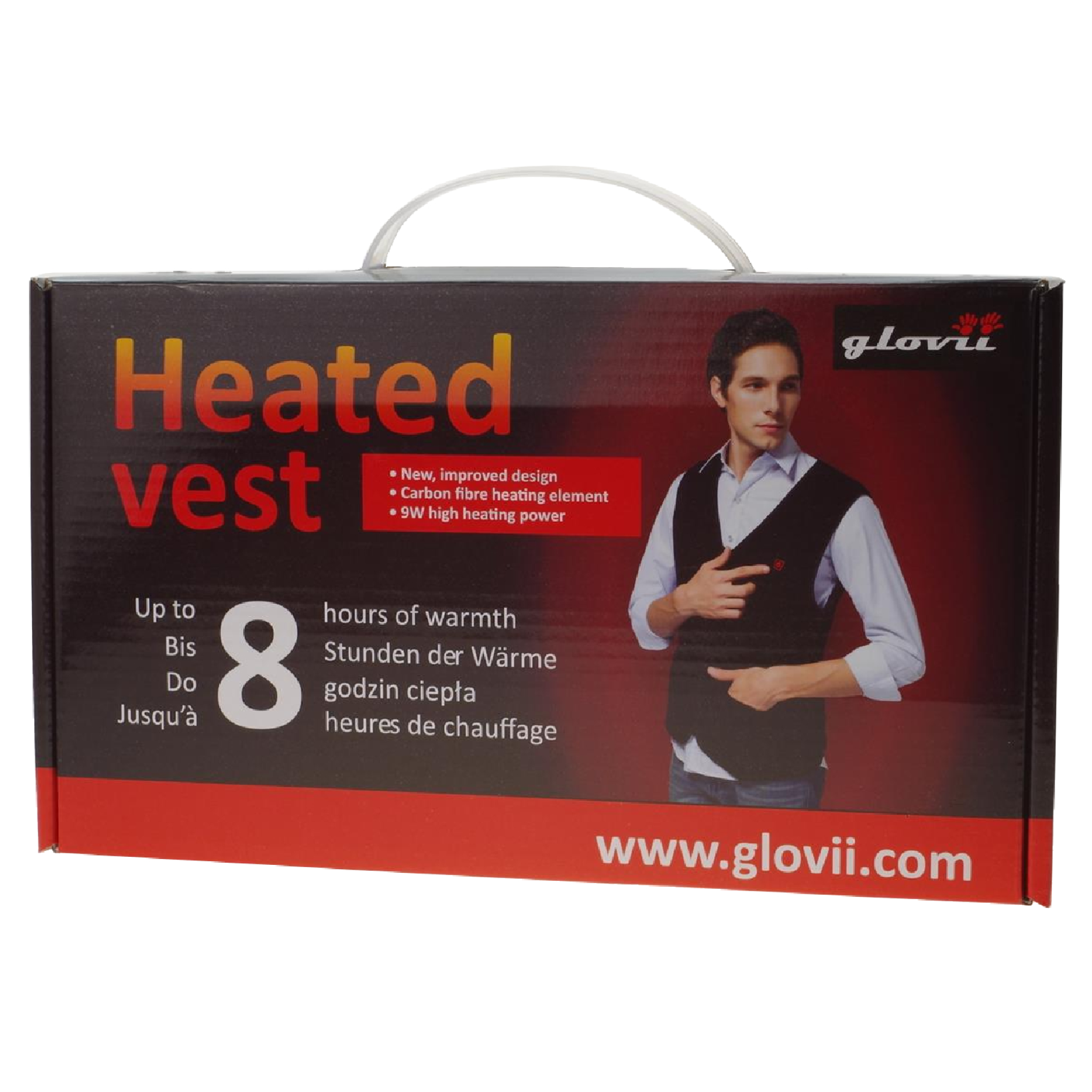 Glovii Heated Fleece Vest M. Black