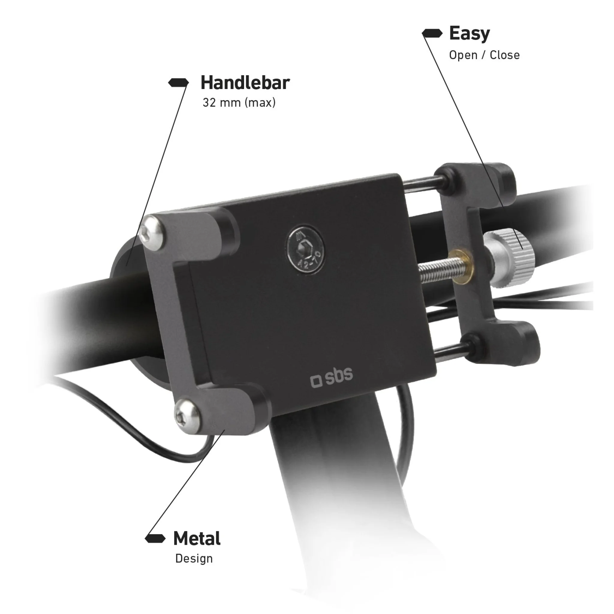 SBS Aluminium Phone Holder for Bicycles, Scooters or Baby Strollers