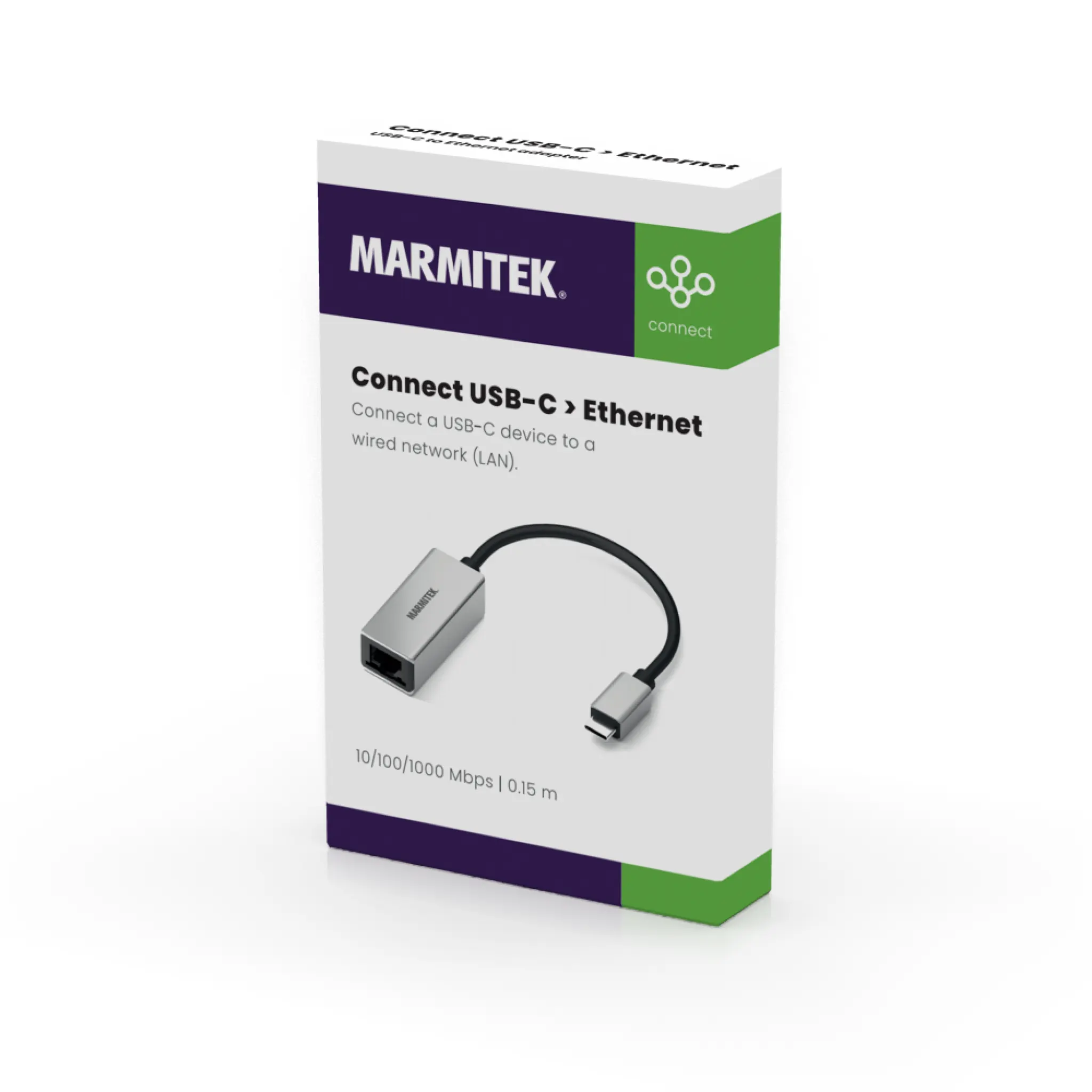 Marmitek USB-C to Ethernet adapter. 0.15m