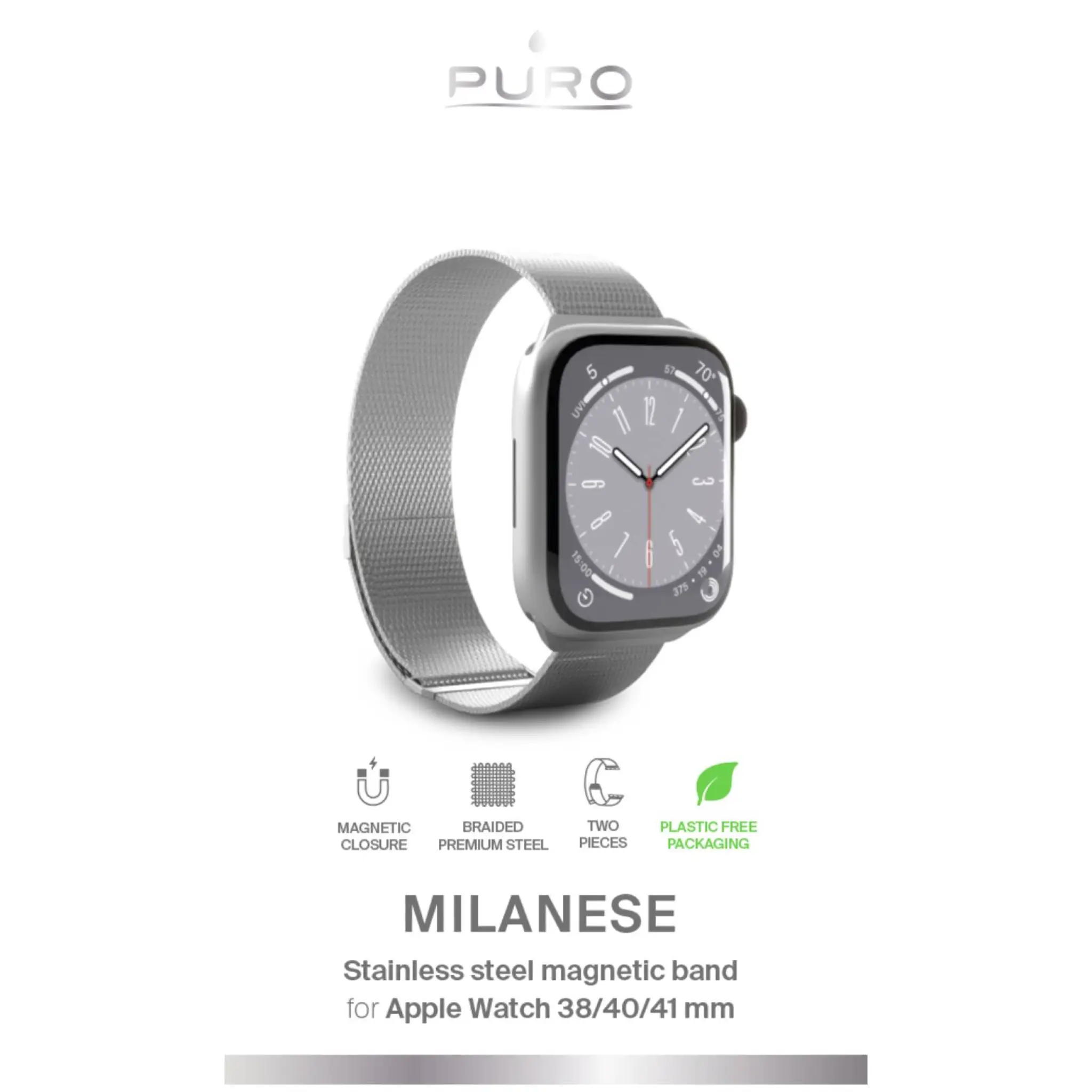 PURO MILANESE Erstatningsarmbånd for Apple Watch