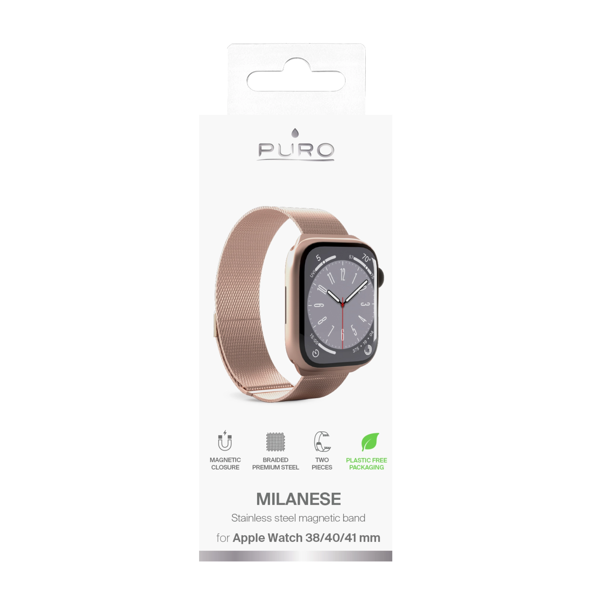 PURO MILANESE Erstatningsarmbånd for Apple Watch