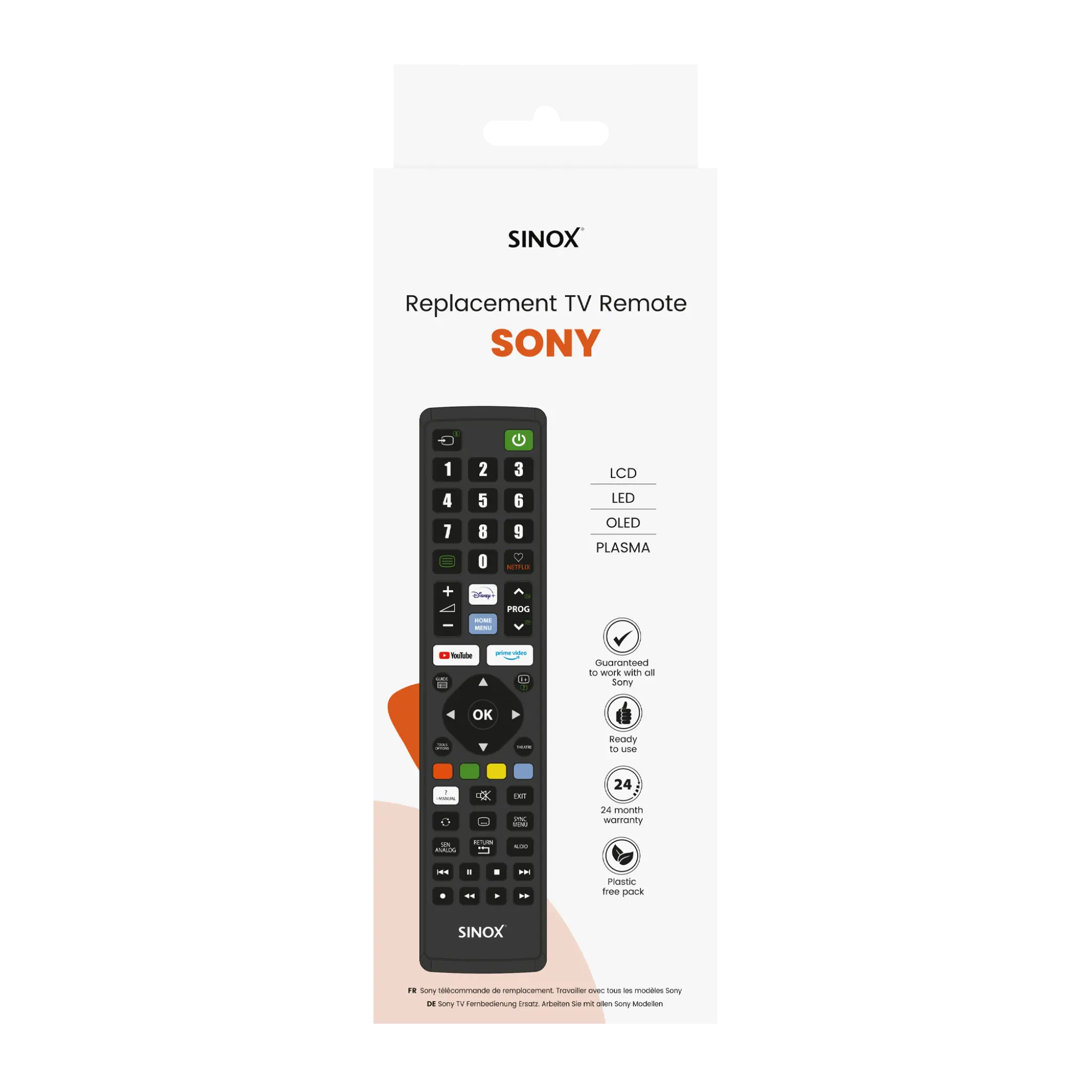 Sinox Remote Control for Sony