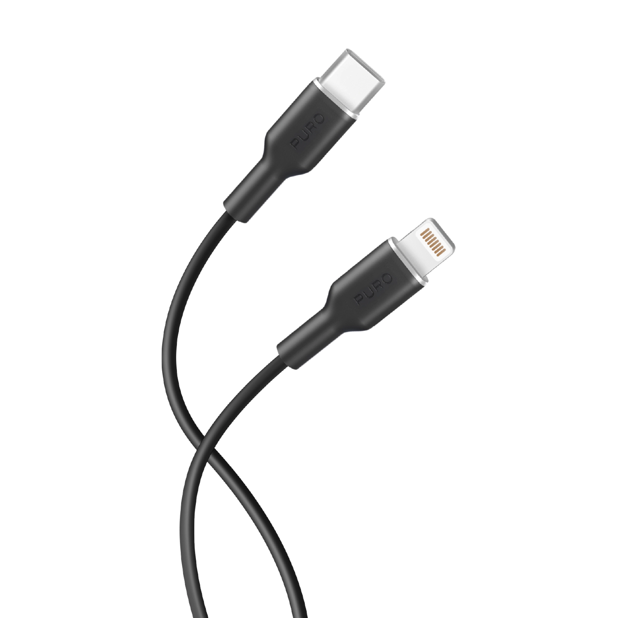 PURO strøm- og datasynkroniseringskabel SOFT fra USB-C til Lightning 1,5 m