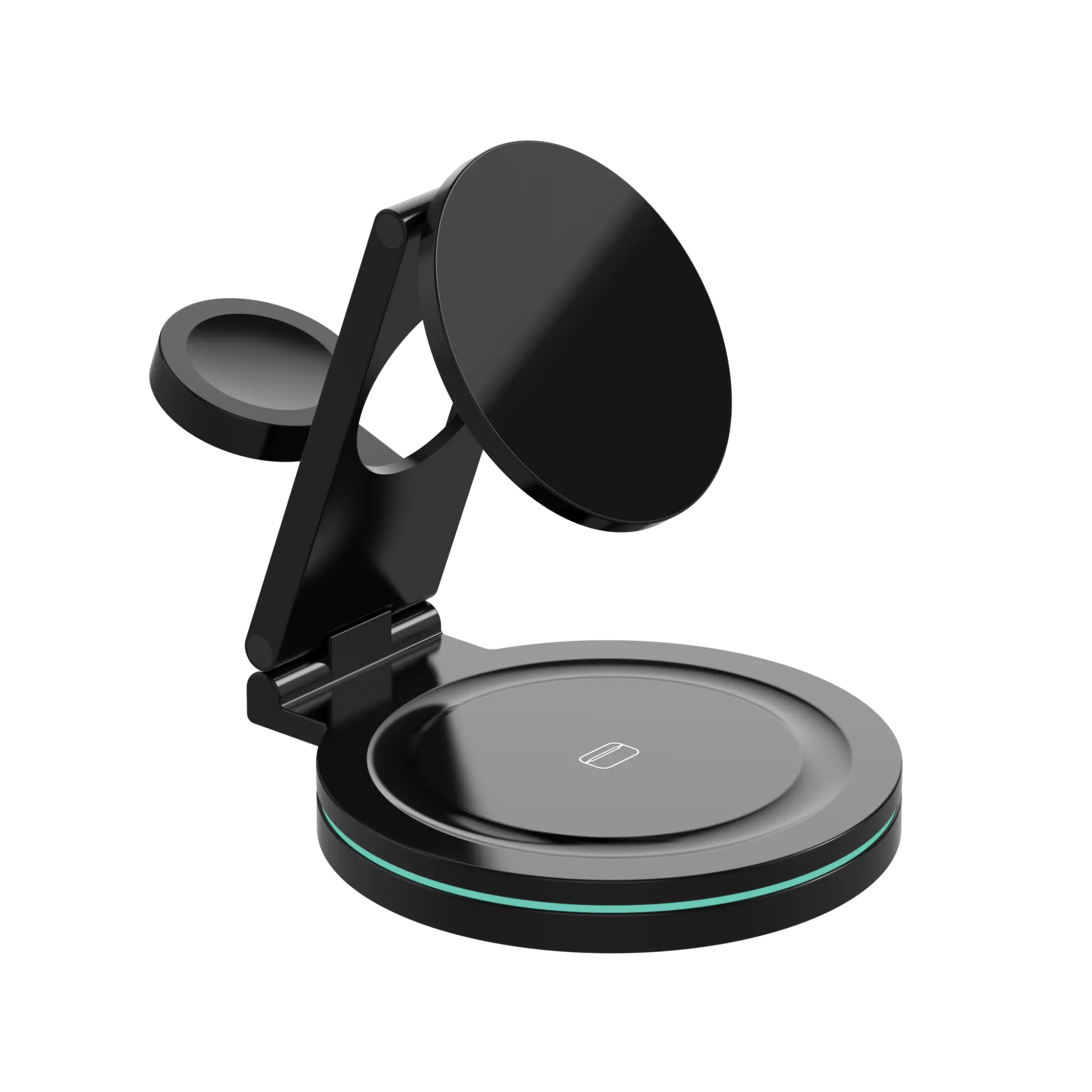 Sinox PRO 3-i-1 trådløst 15W ladestativ. Svart