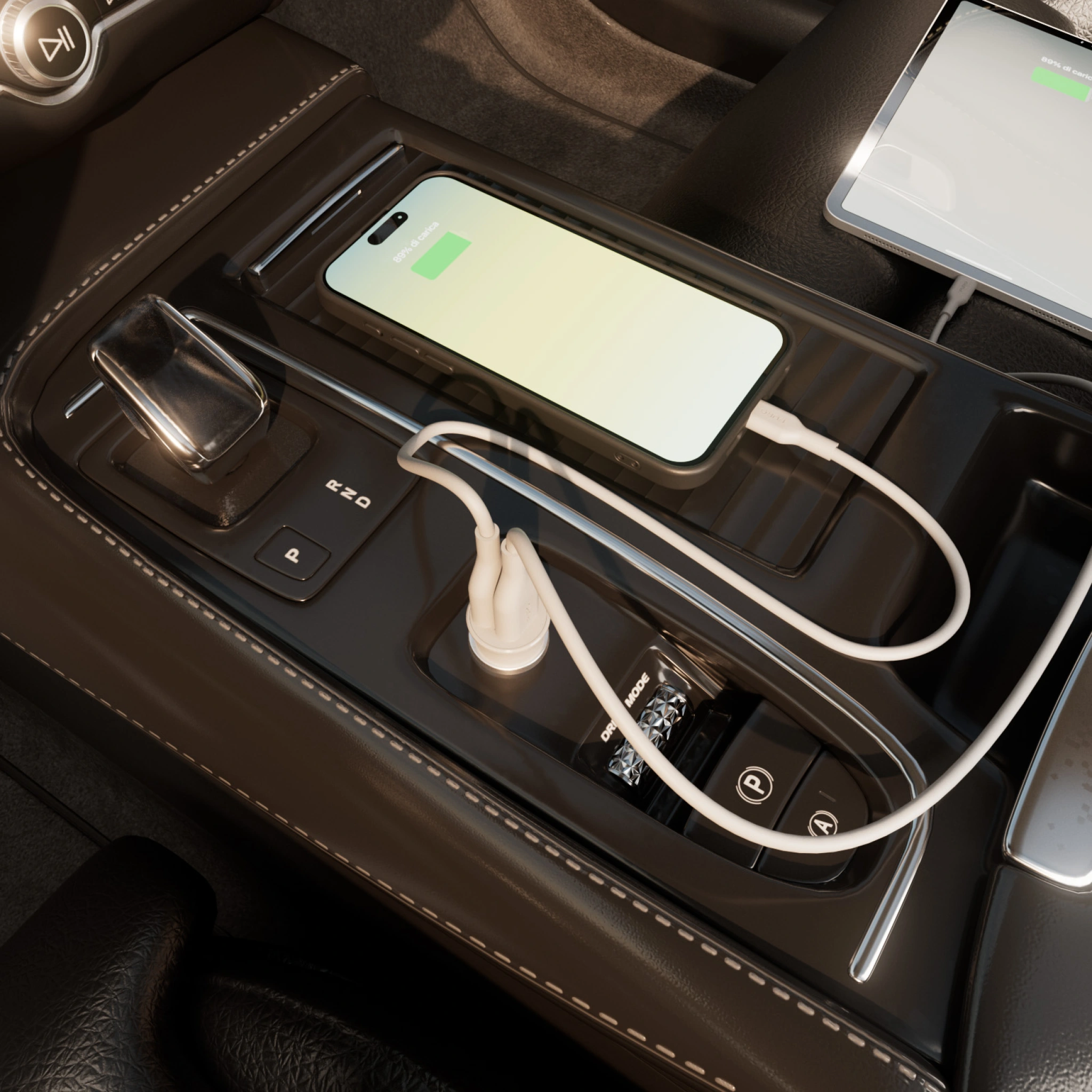 PURO Pro Lite billader med 2 USB-A-porter. Hvit