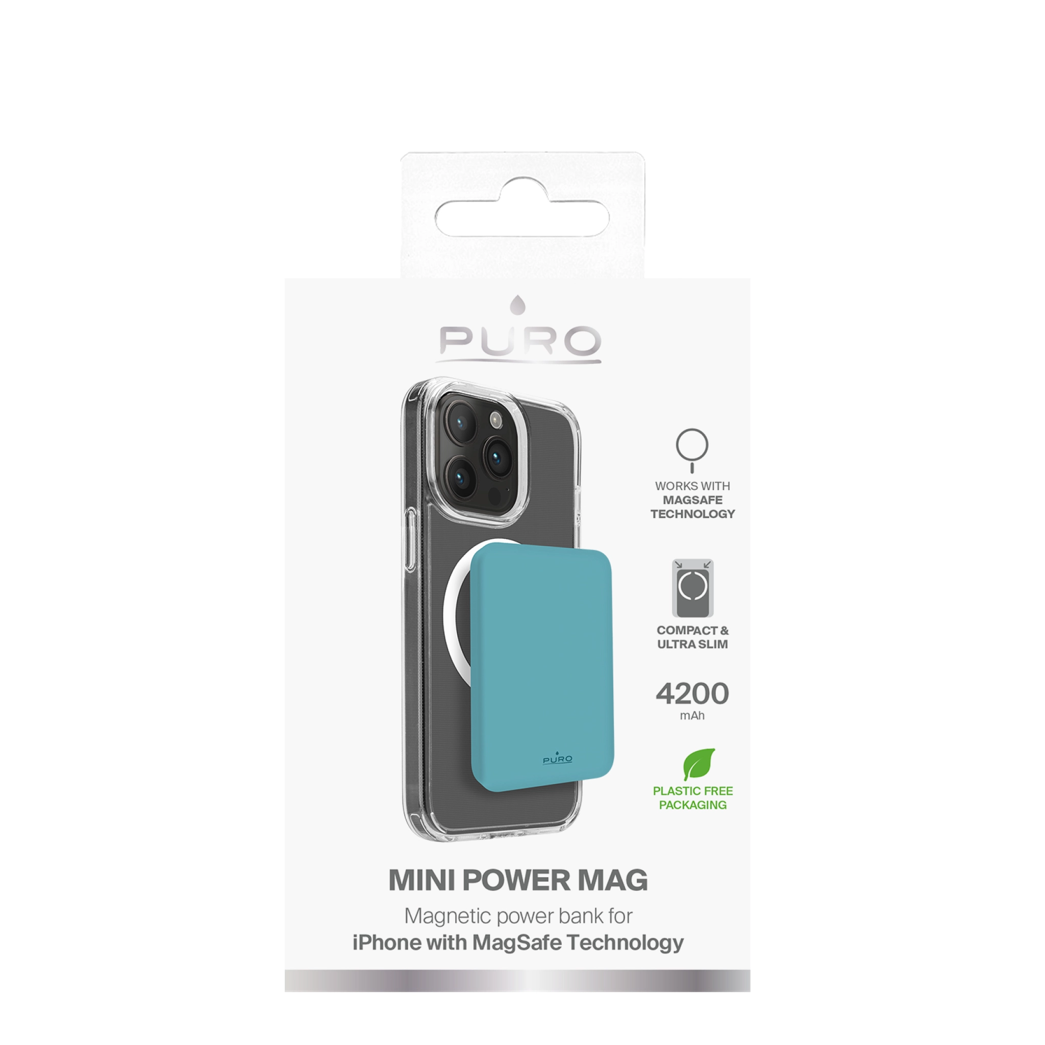 PURO Power Bank Wireless "Mini Power Mag" 4200 mAh for iPhone