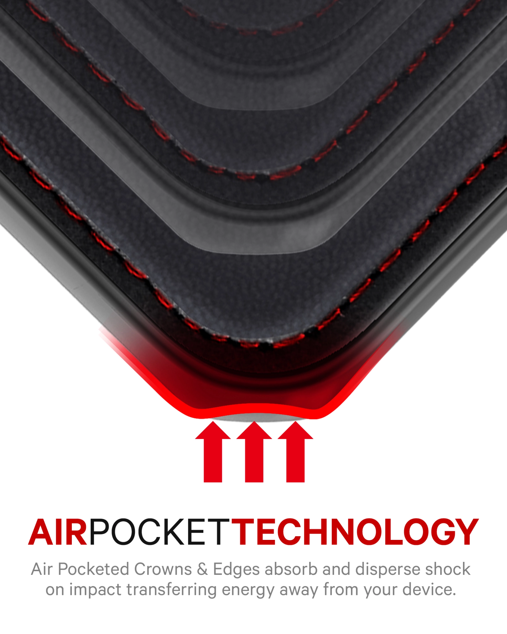 ITSKINS HYBRID FOLIO cover for iPhone XS / X®. Black and red with recycled leather