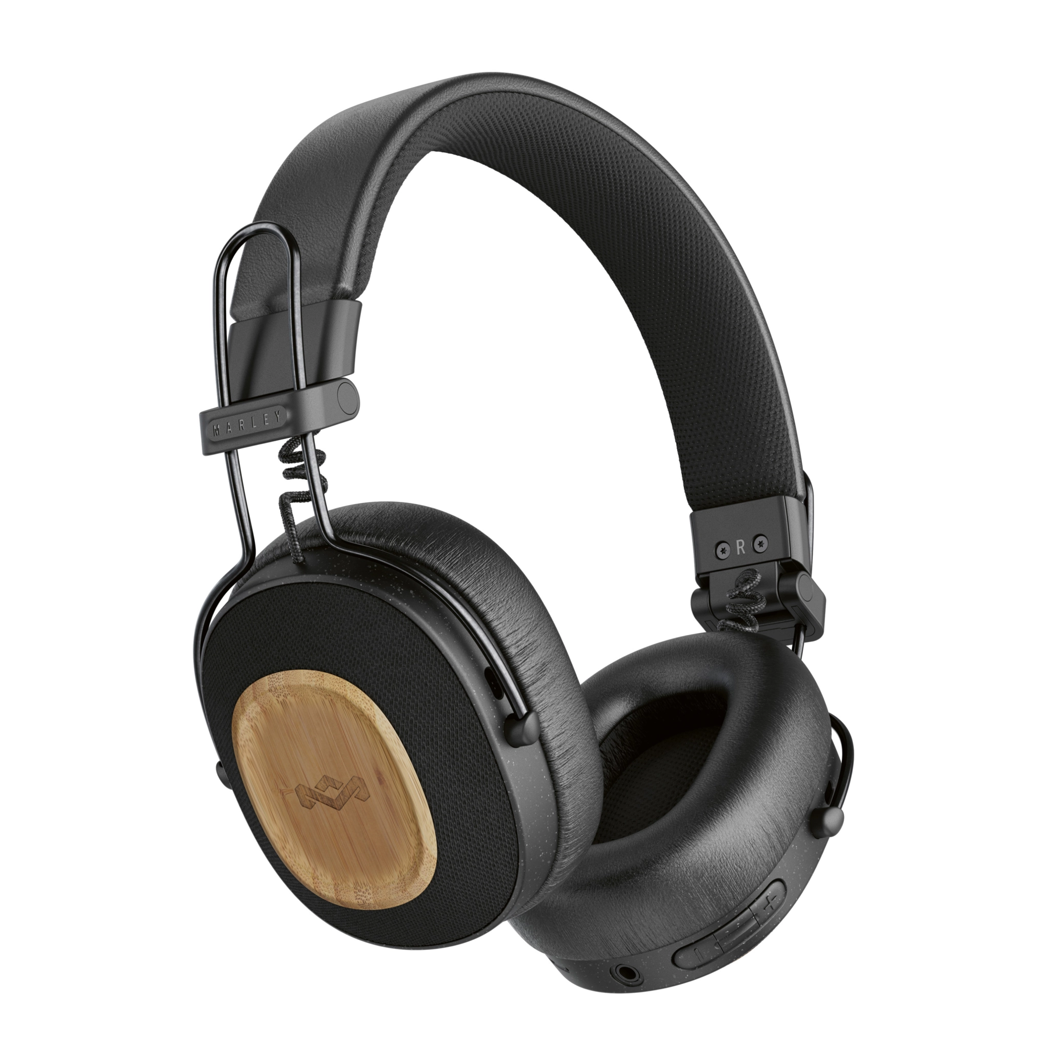 Marley Positive Vibration Riddim hodetelefoner. Svart