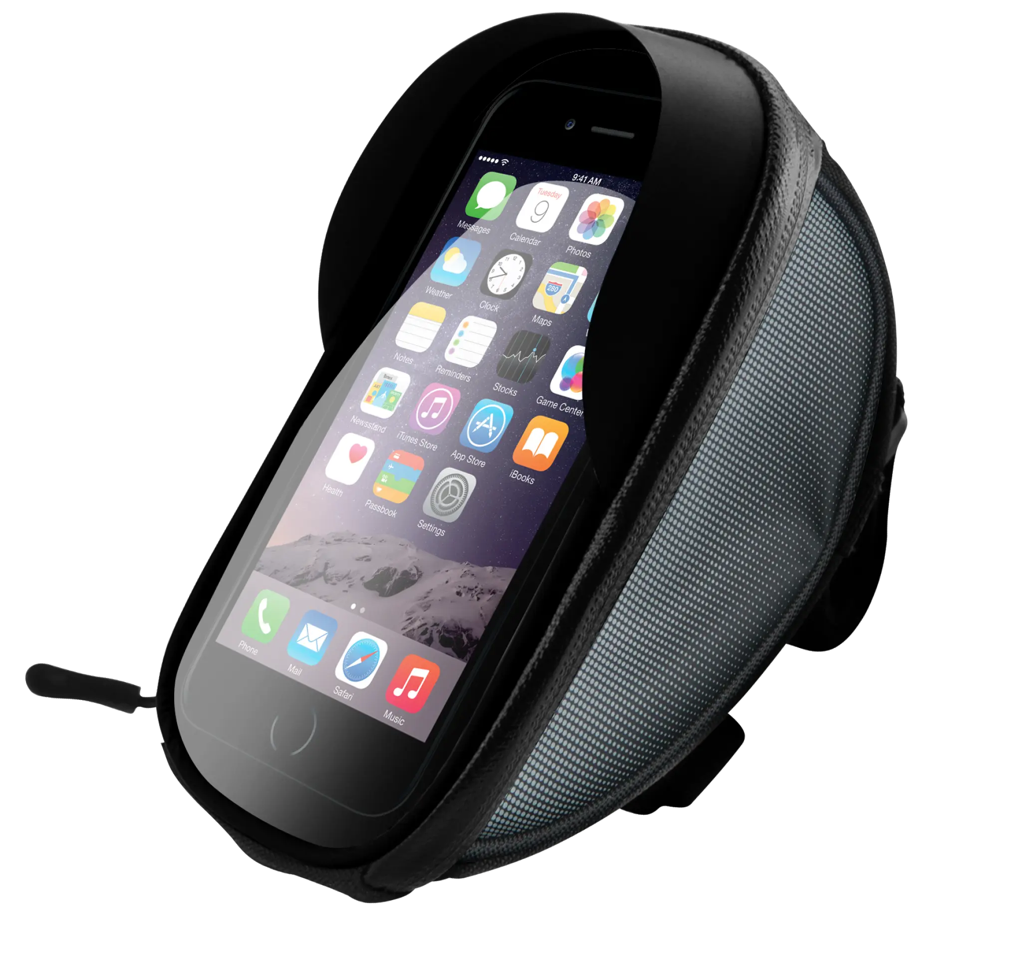 Sinox smarttelefonveske for sykkel og motorsykkel. Svart