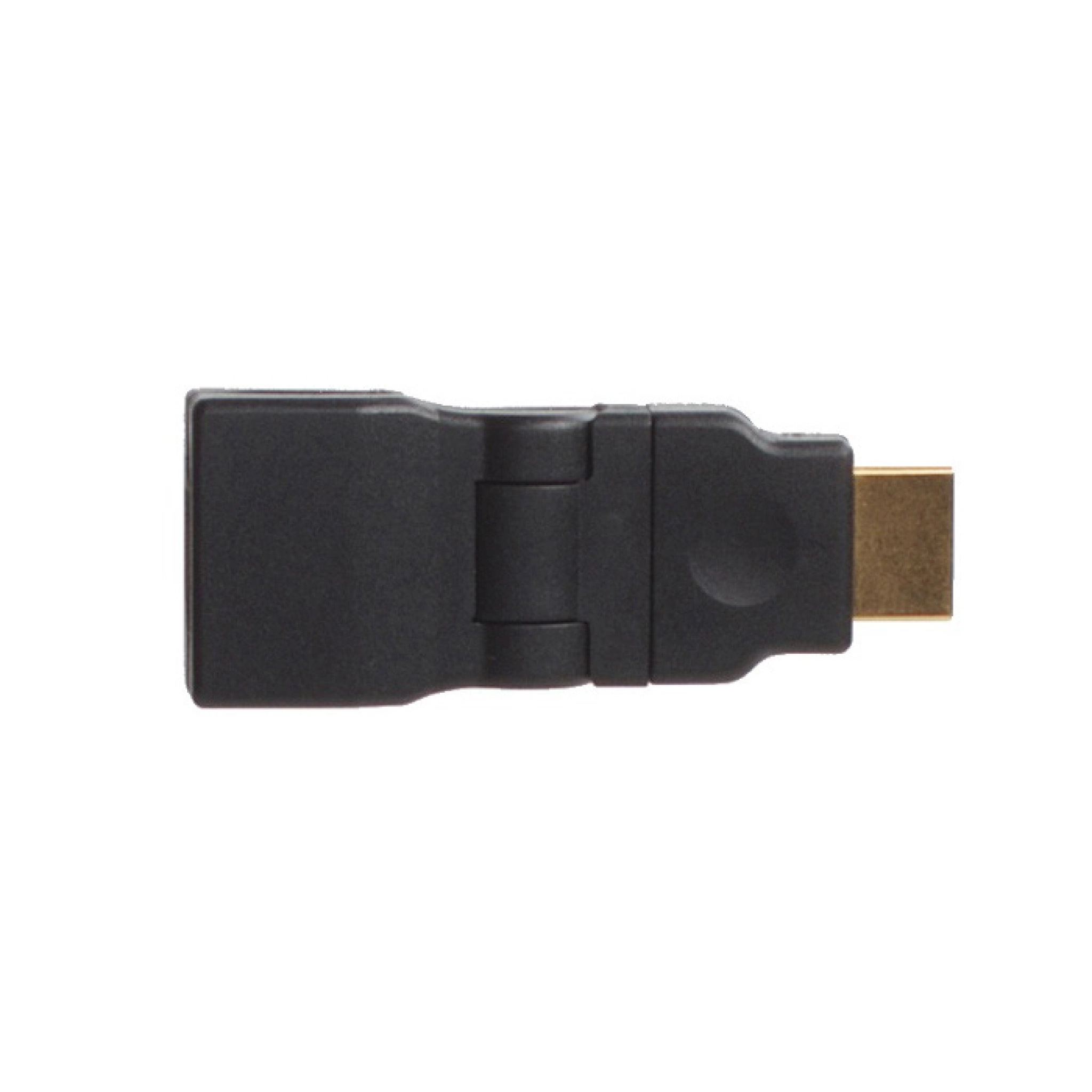 Connectech HDMI™ svingbar adapter 360°. Svart