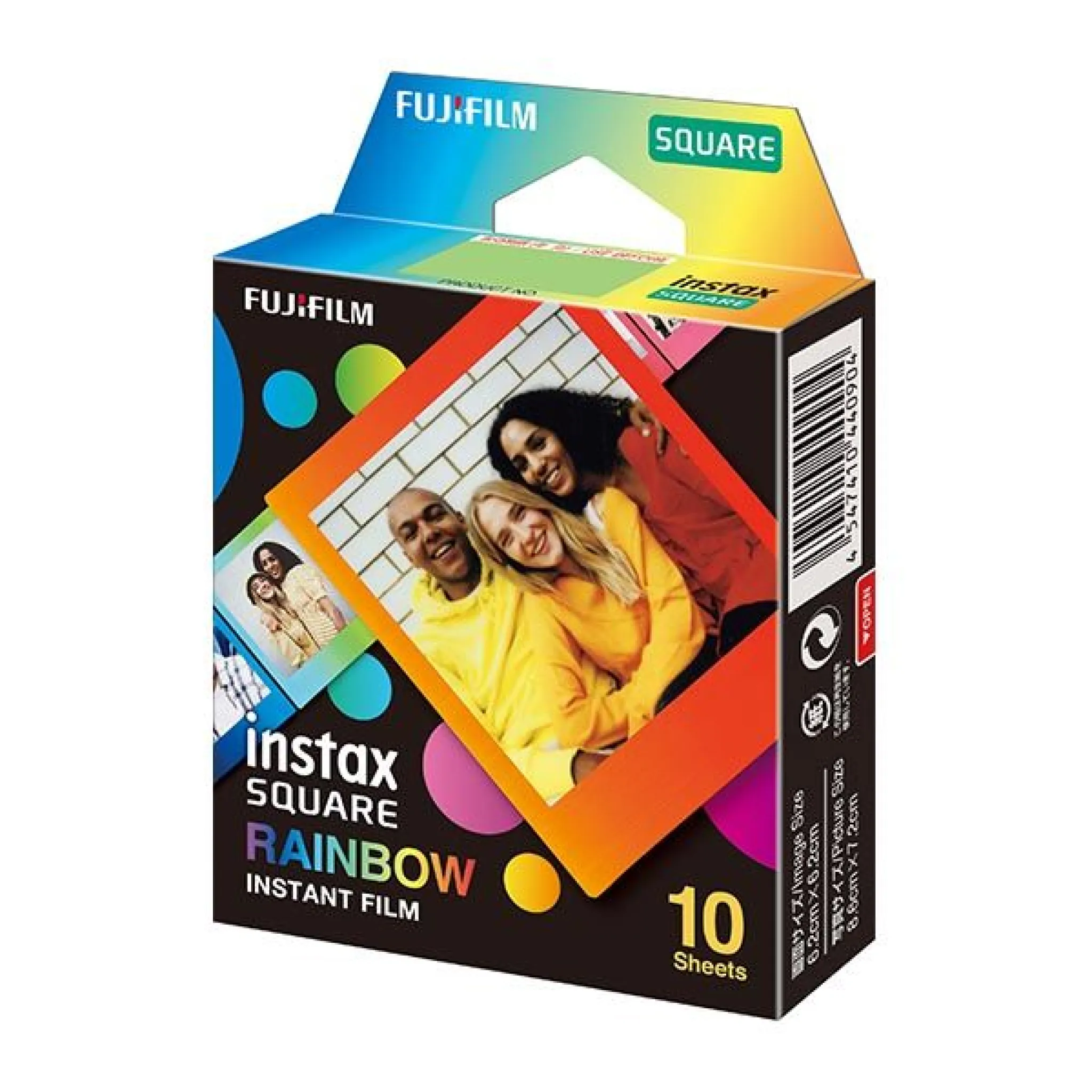 INSTAX Square Film. 10 bilder. Regnbue