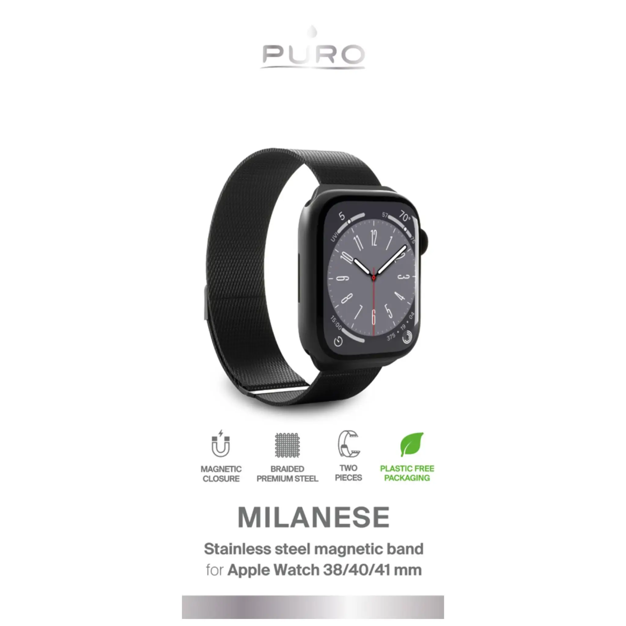 PURO MILANESE Erstatningsarmbånd for Apple Watch
