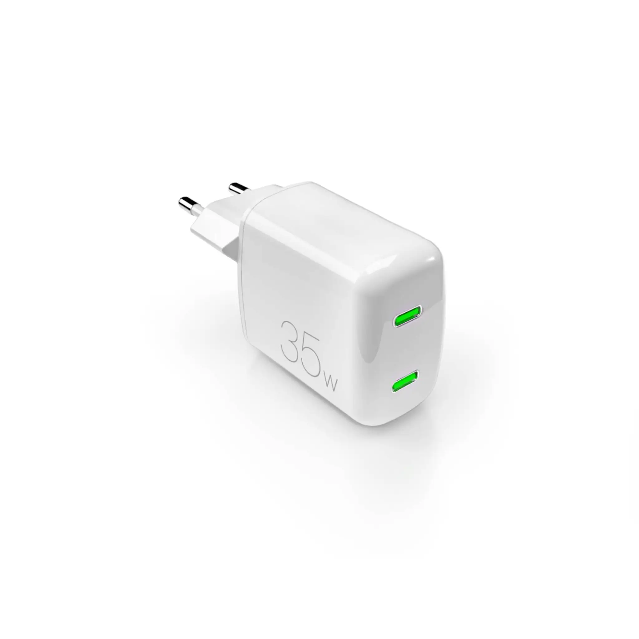 PURO MiniPro 35 W dobbel USB-C-vegglader - GaN-teknologi