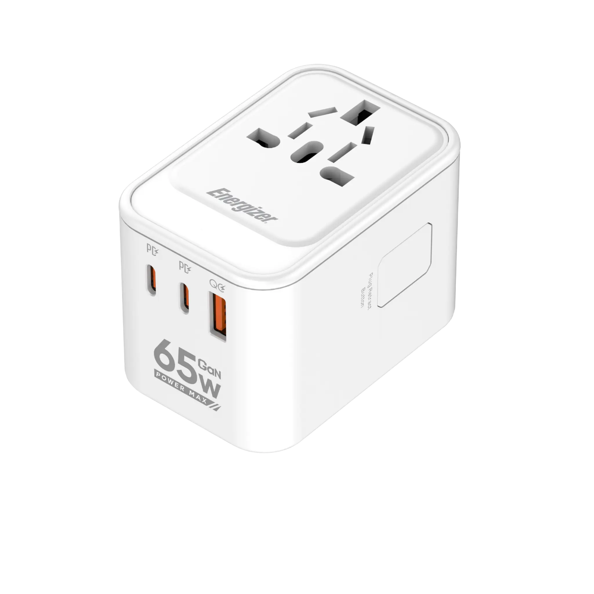 Energizer 65 W reiselader med dobbel USB-C og USB-A