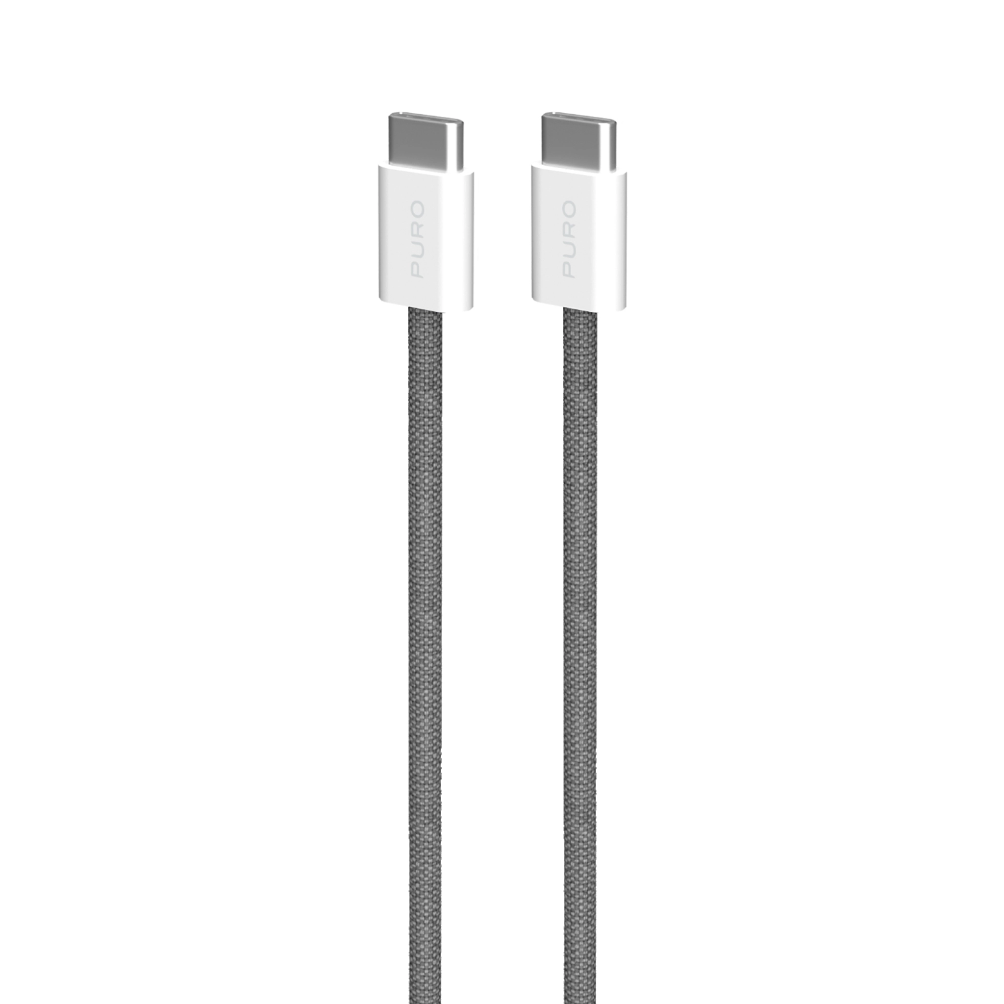 PURO Fabrik 2.0 60W USB-C til USB-C lade- og synkroniseringskabel 1,5 m