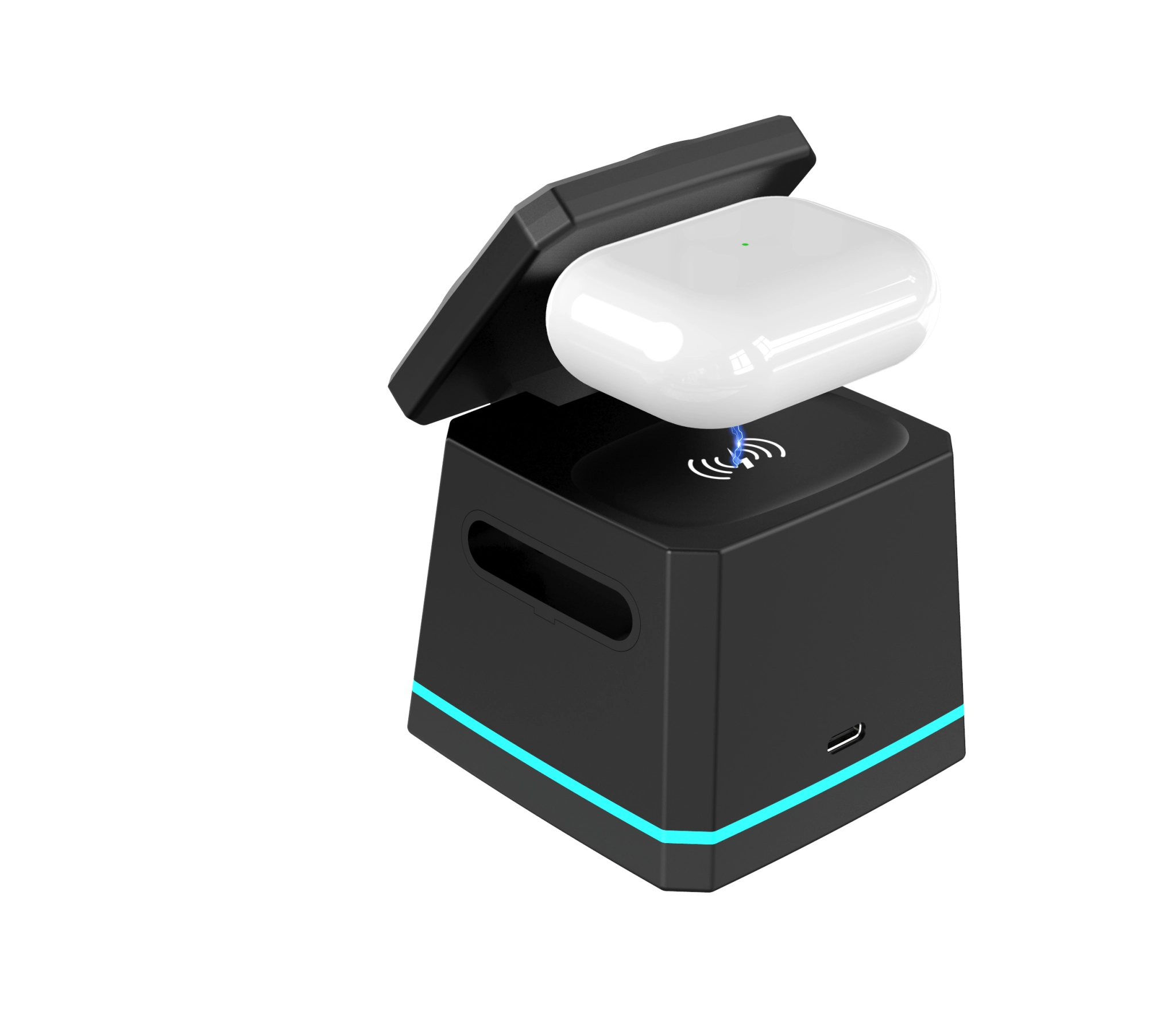 Energizer alt-i-ett trådløs ladestasjon. Svart