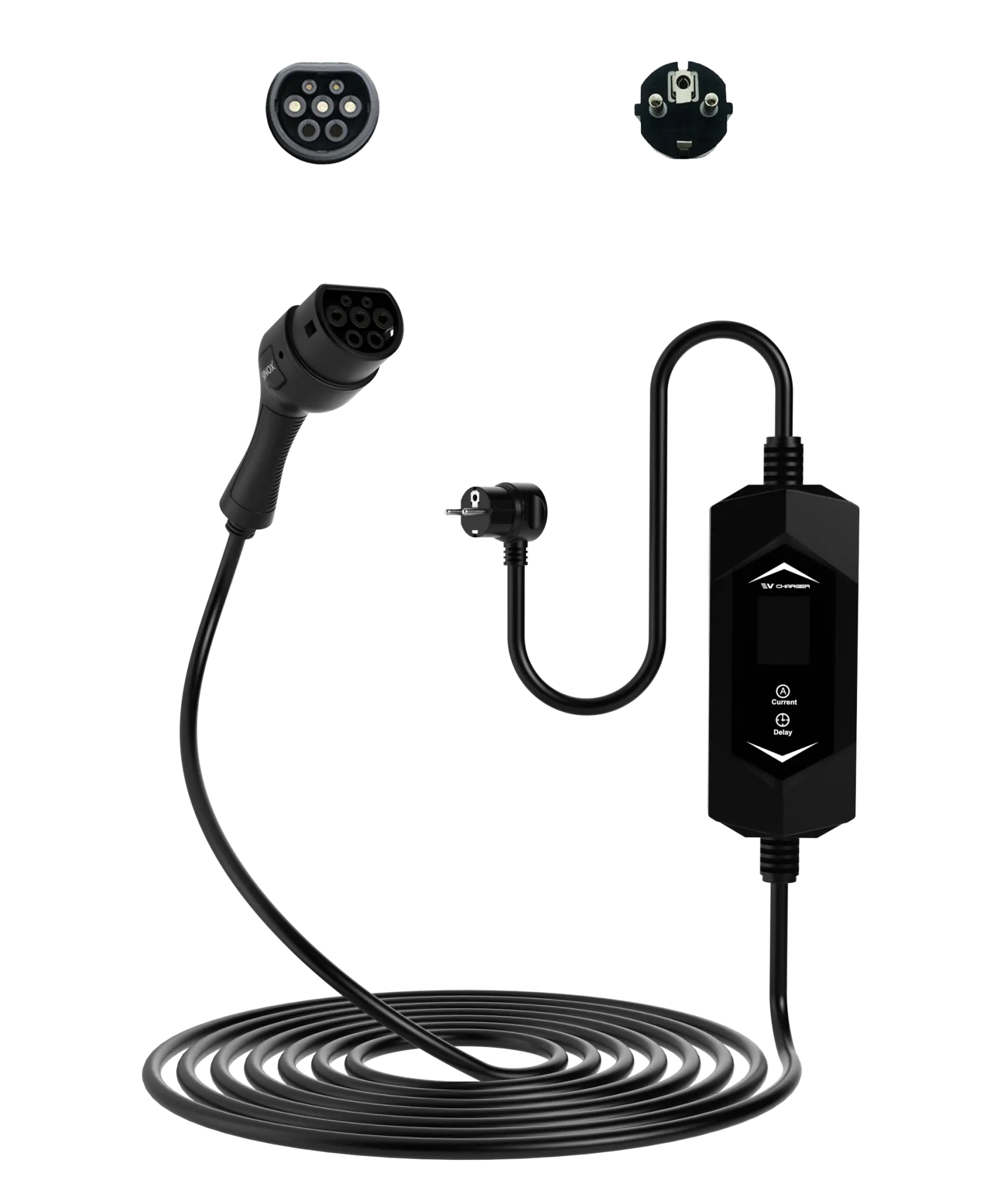 Sinox EV-ladekabel Mode 2. 6-16A 1 fase. 5m. Svart