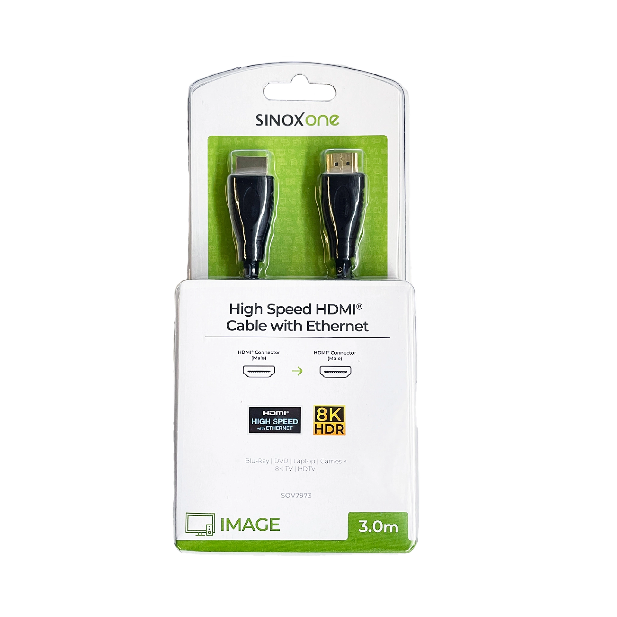 Sinox One HDMI™ Cable 8K+E. 3m. Black