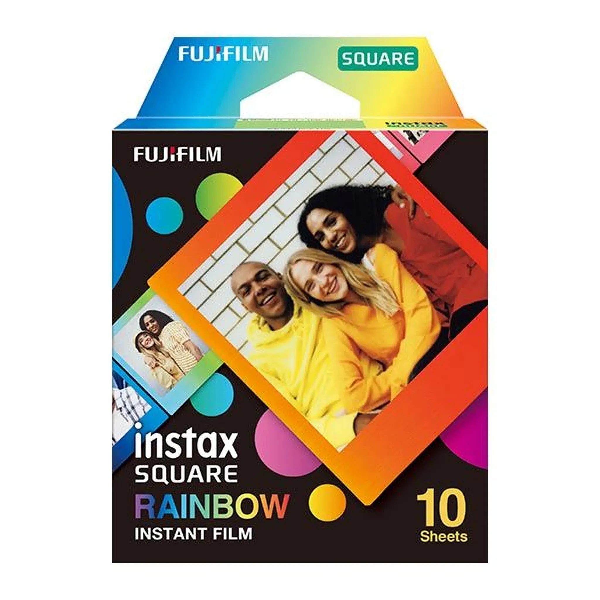 INSTAX Square Film. 10 bilder. Regnbue