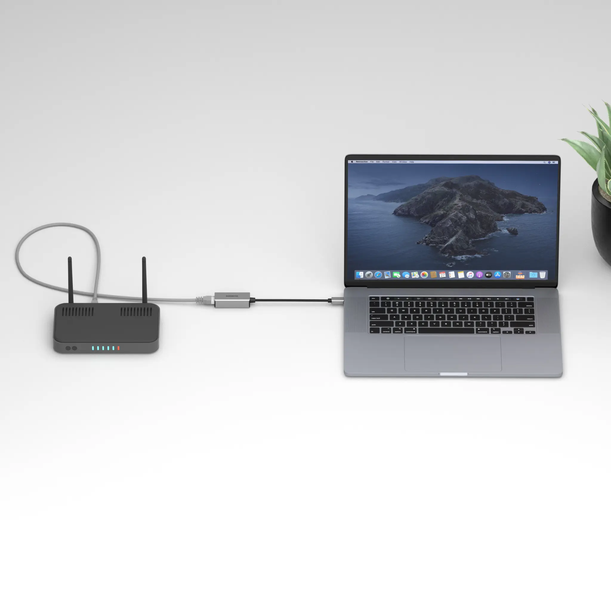 Marmitek USB-C to Ethernet adapter. 0.15m