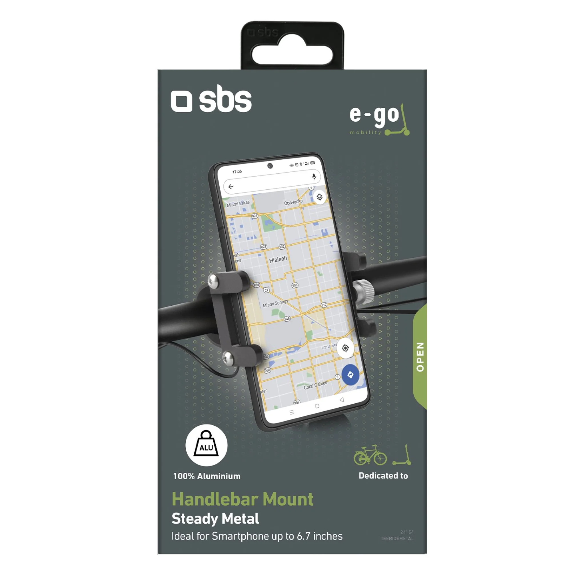 SBS Aluminium Phone Holder for Bicycles, Scooters or Baby Strollers