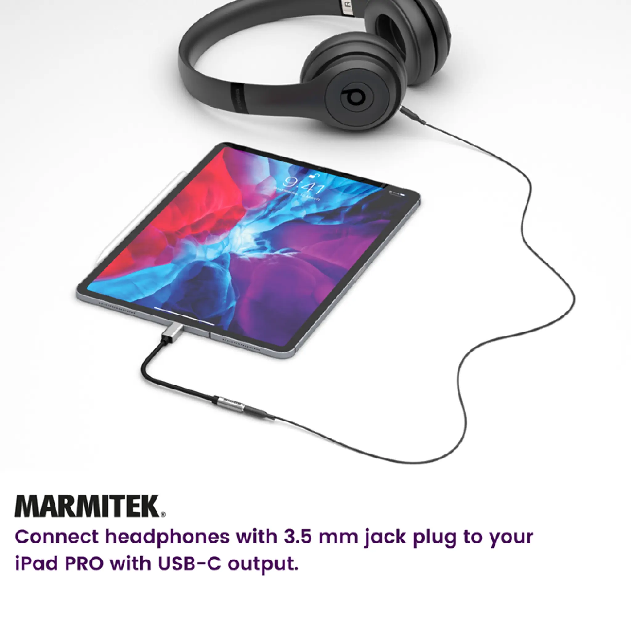 Marmitek USB-C to AUX adapter. 0.15m