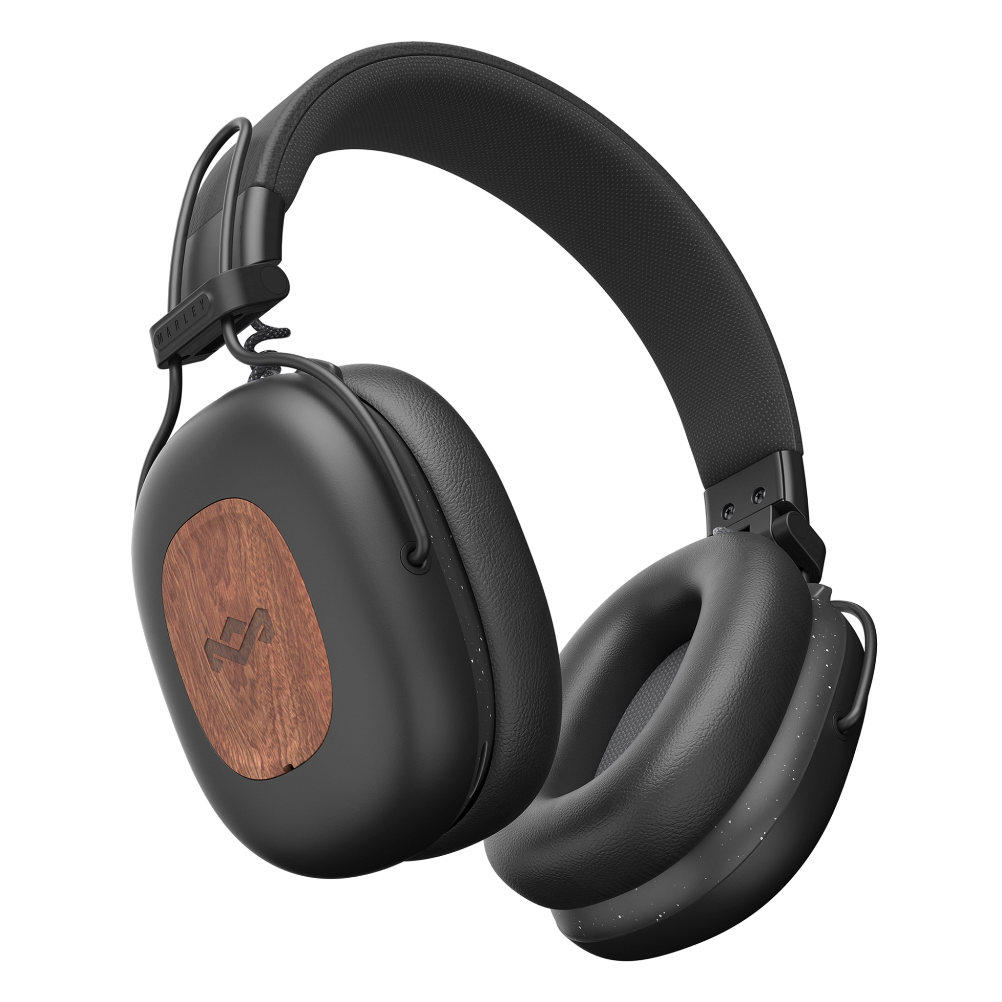 Marley Positive Vibration Rebel ANC-hodetelefoner. Svart
