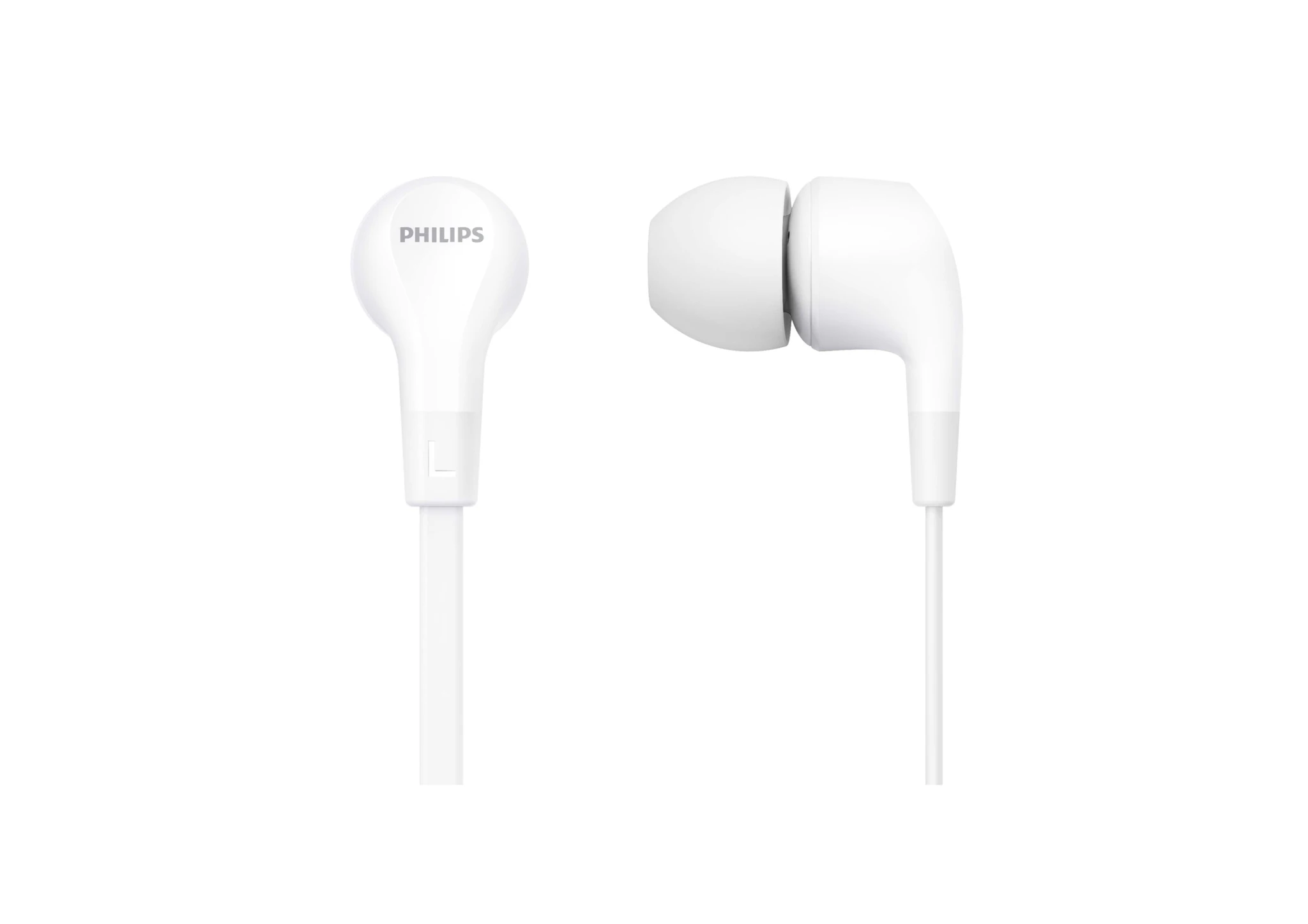 Philips kablede hodetelefoner med øretelefoner. Hvite
